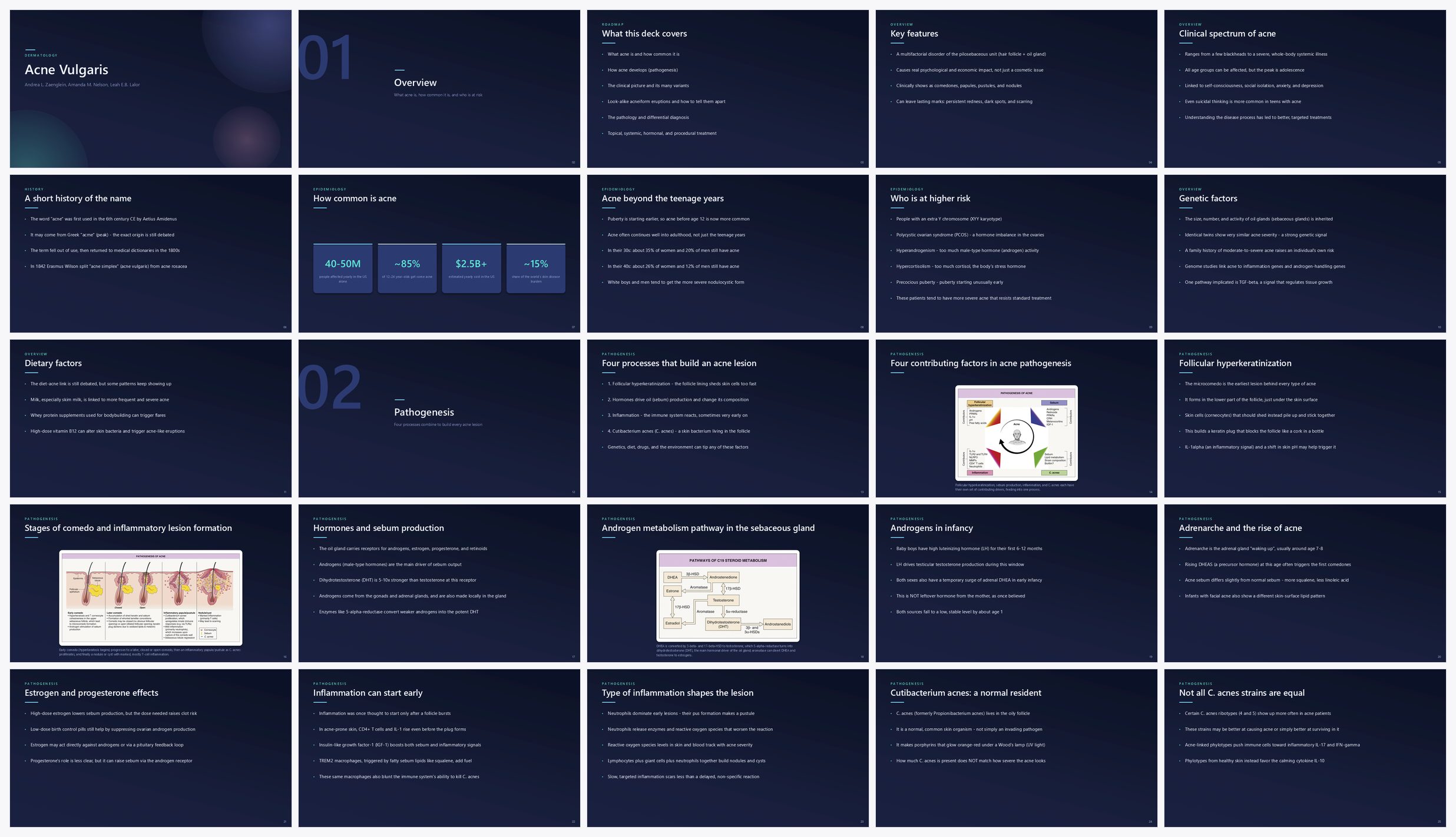 Preview of the first 25 slides of Acne Vulgaris