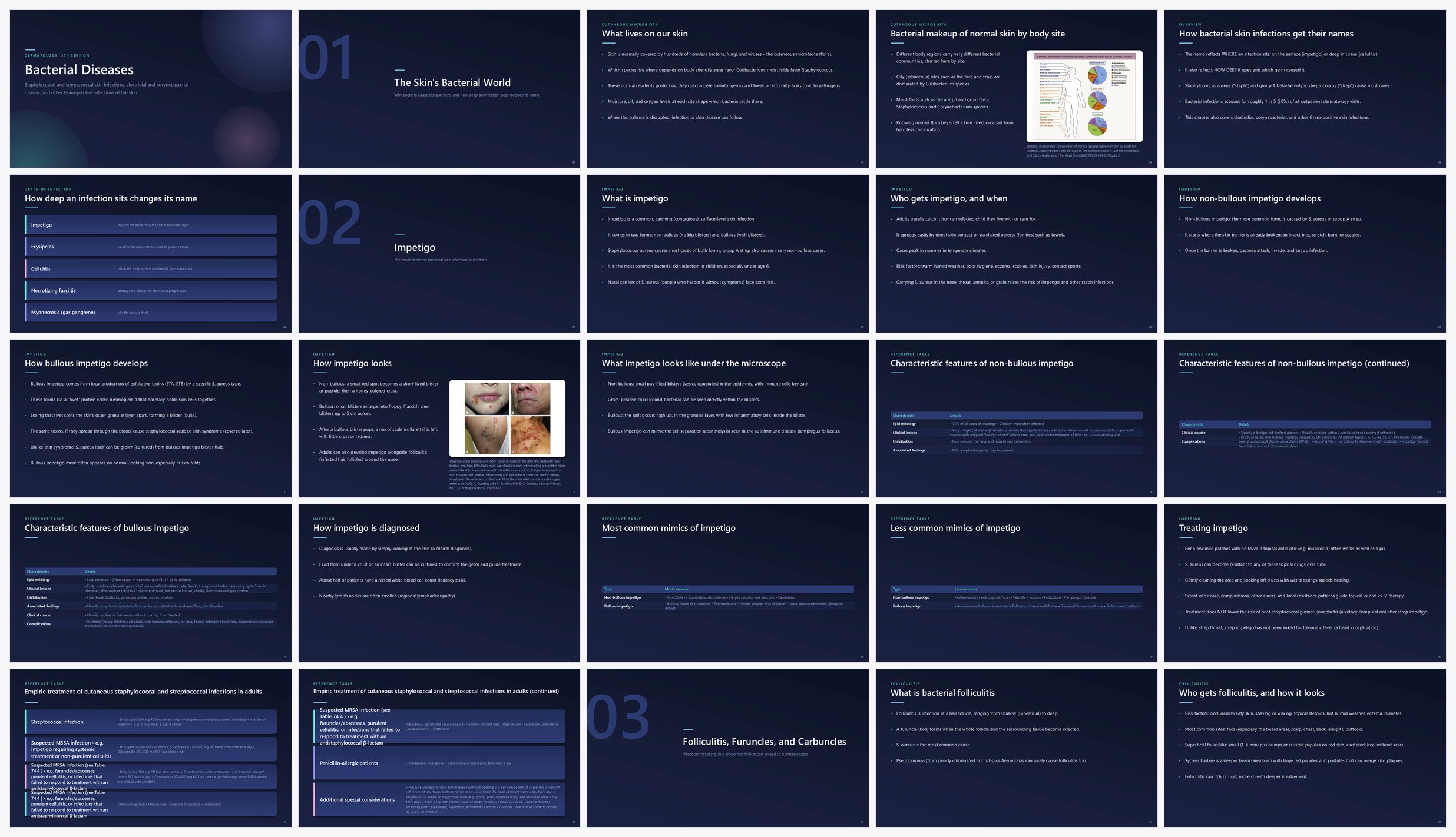 Preview of the first 25 slides of Bacterial Diseases
