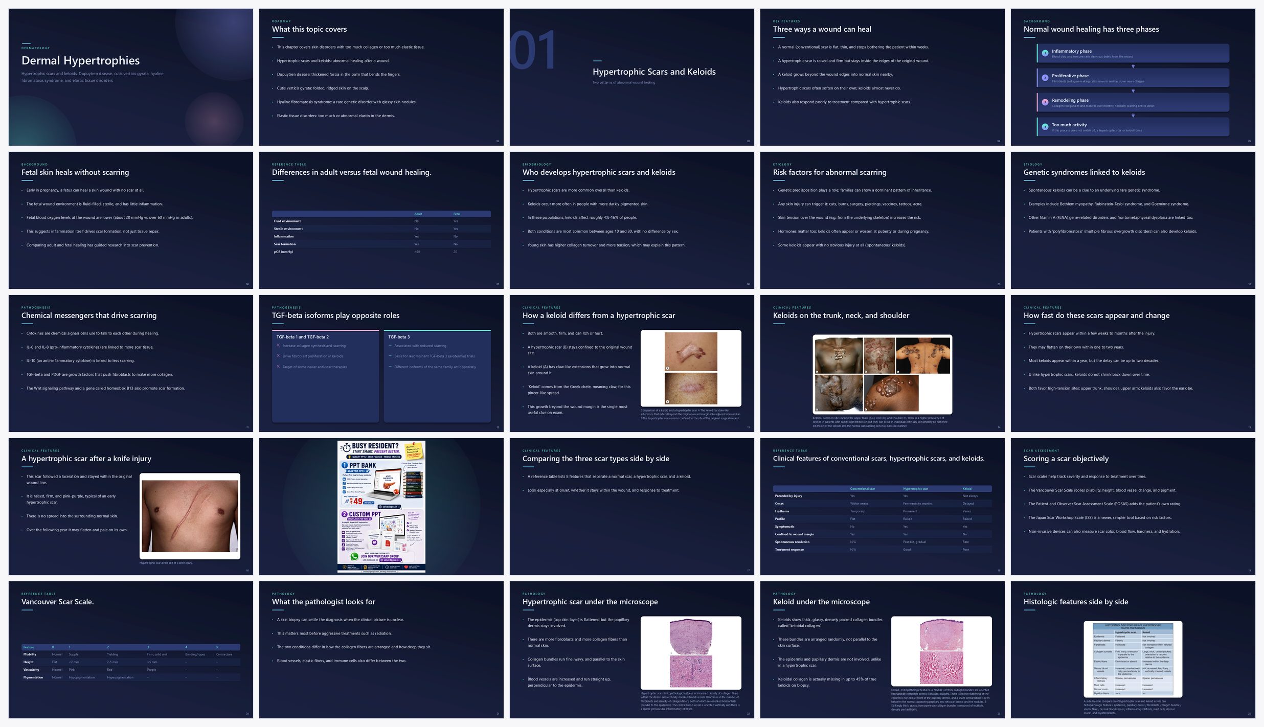 Preview of the first 25 slides of Dermal Hypertrophies