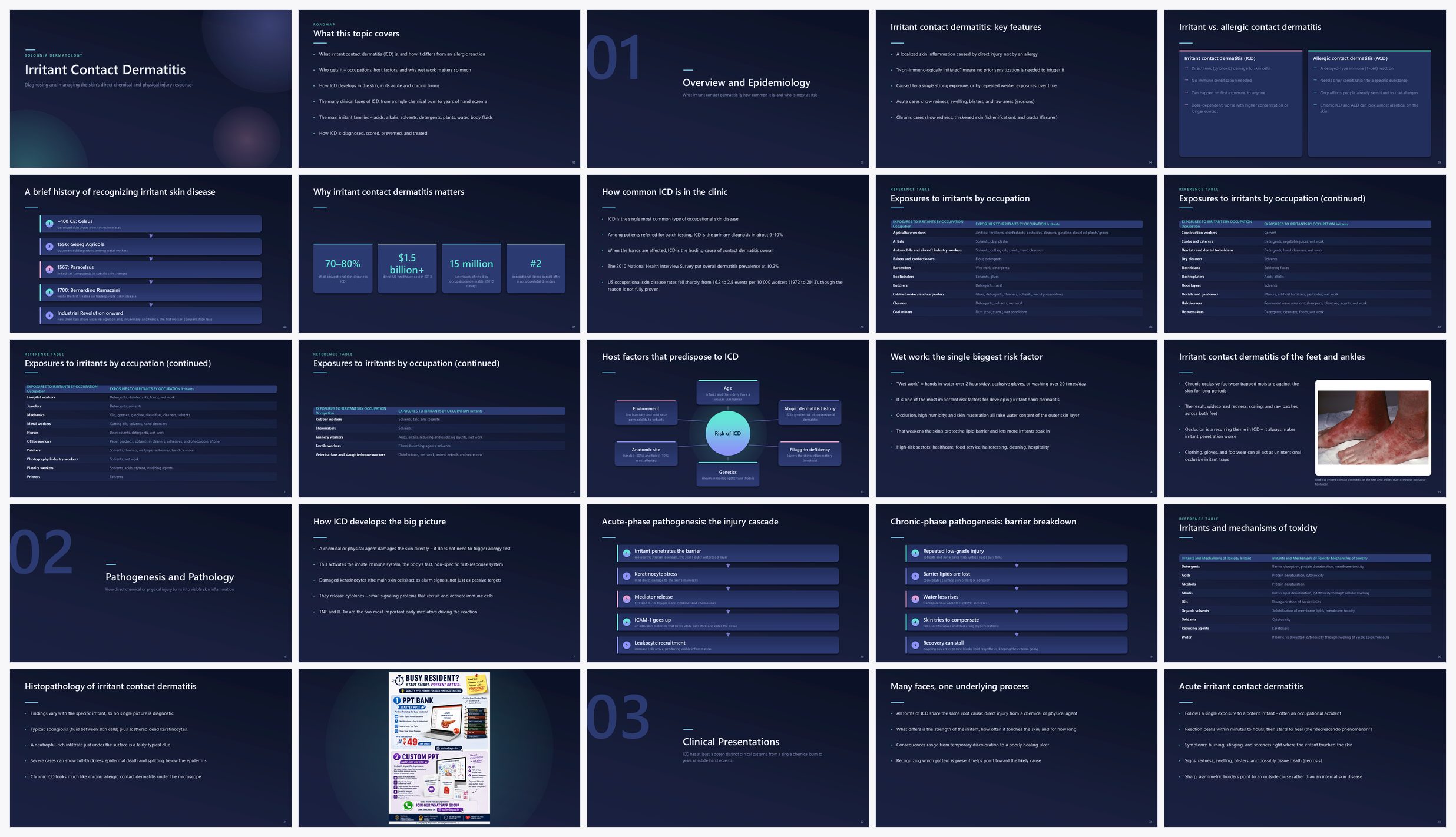 Preview of the first 25 slides of Irritant Contact Dermatitis
