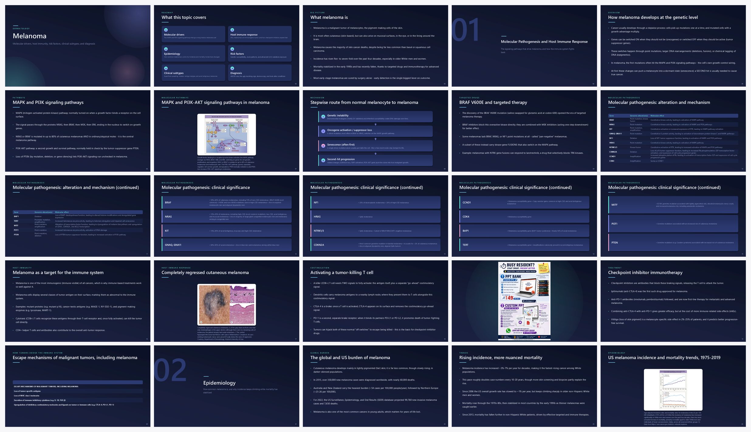 Preview of the first 25 slides of Melanoma