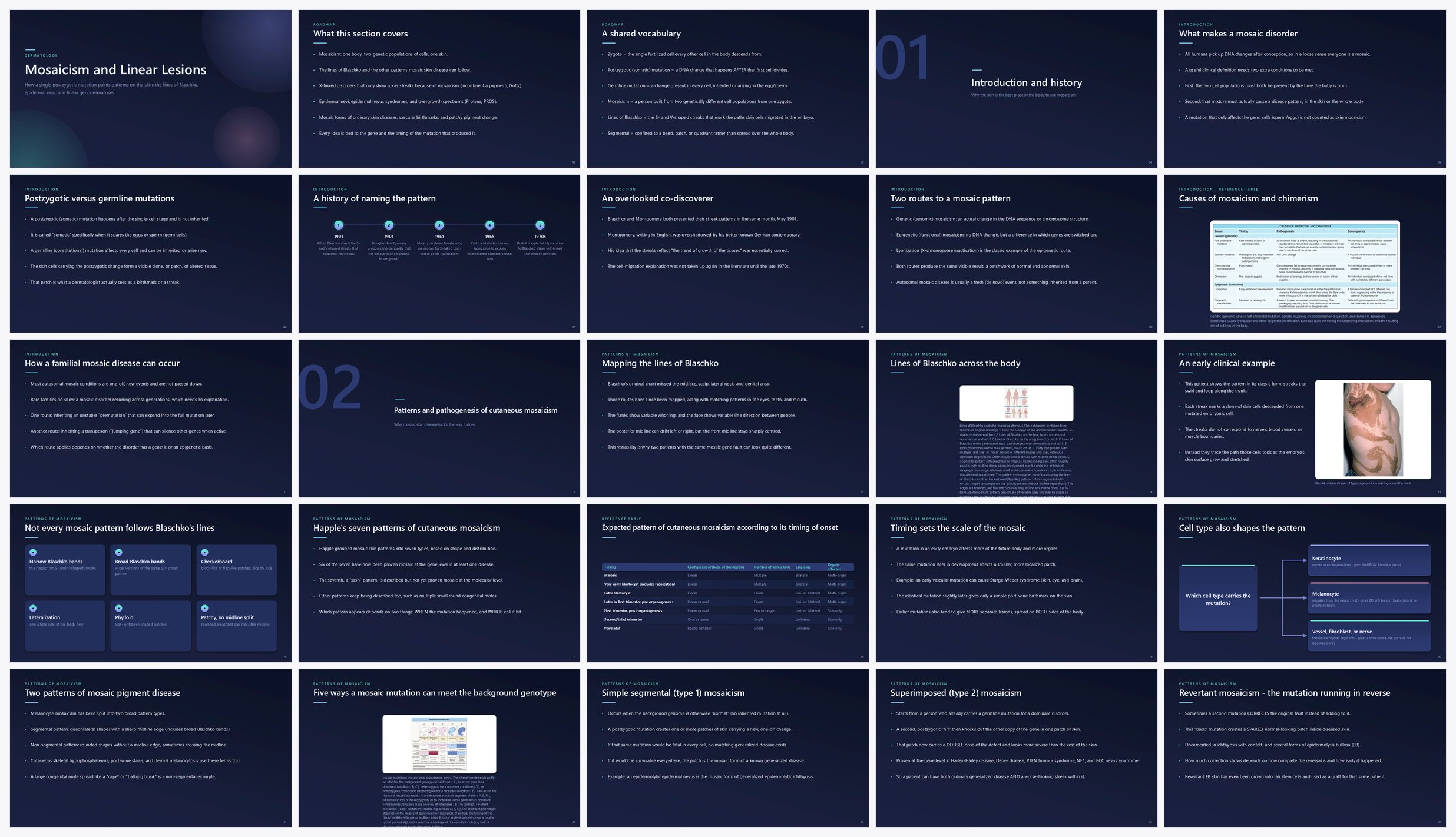 Preview of the first 25 slides of Mosaicism and Linear Lesions