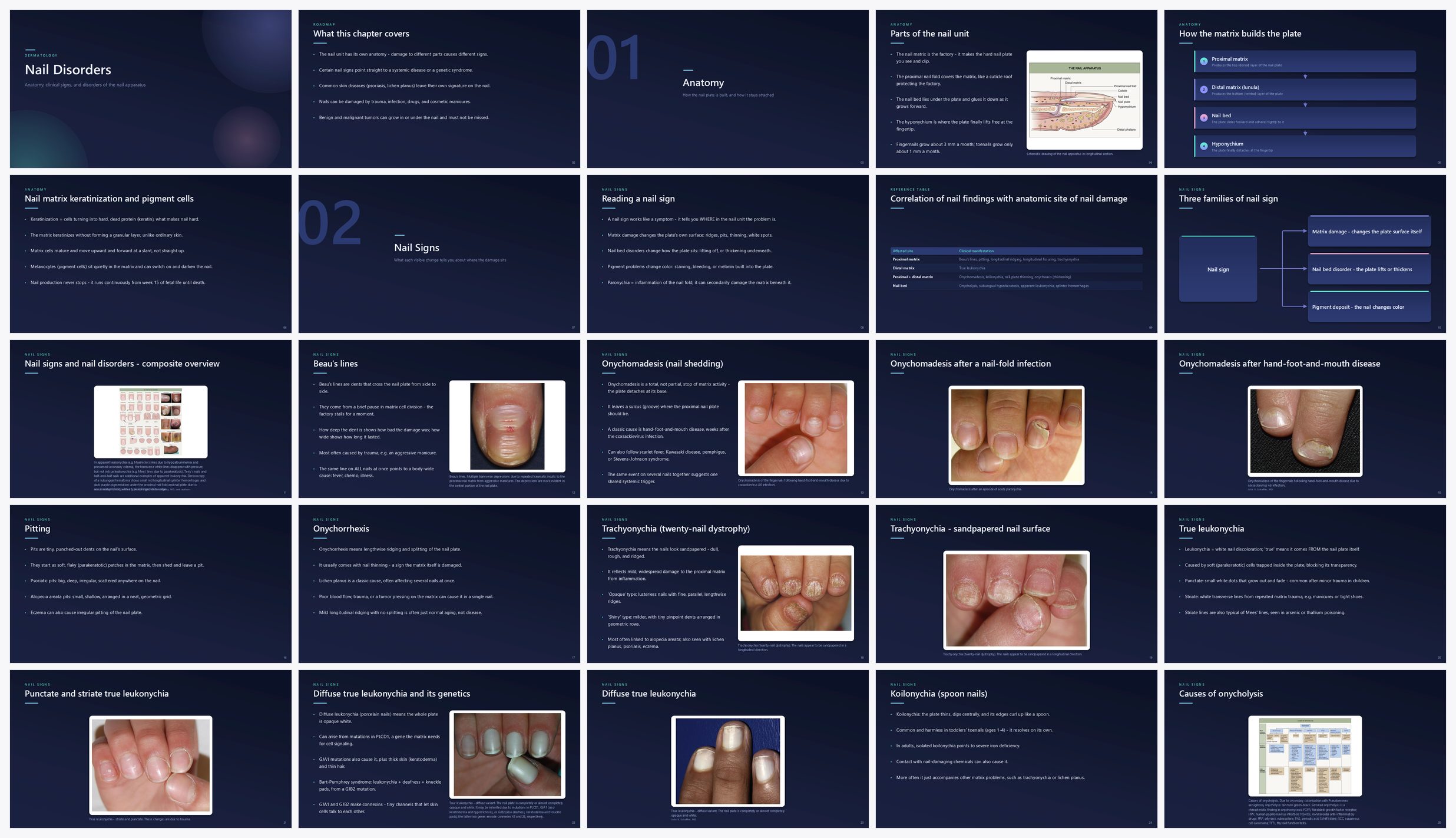 Preview of the first 25 slides of Nail Disorders