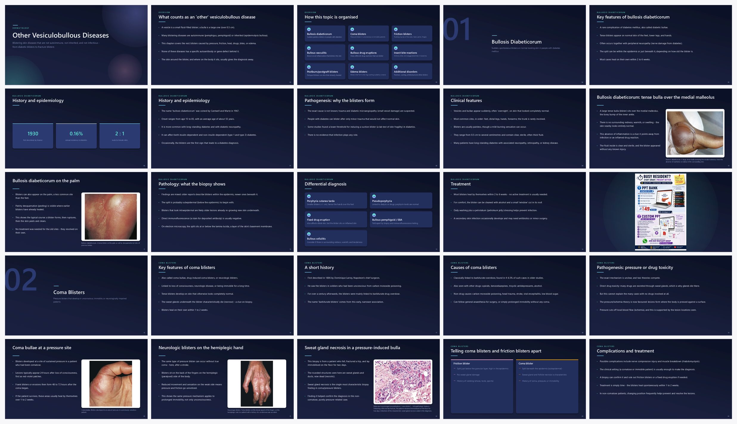 Preview of the first 25 slides of Other Vesiculobullous Diseases