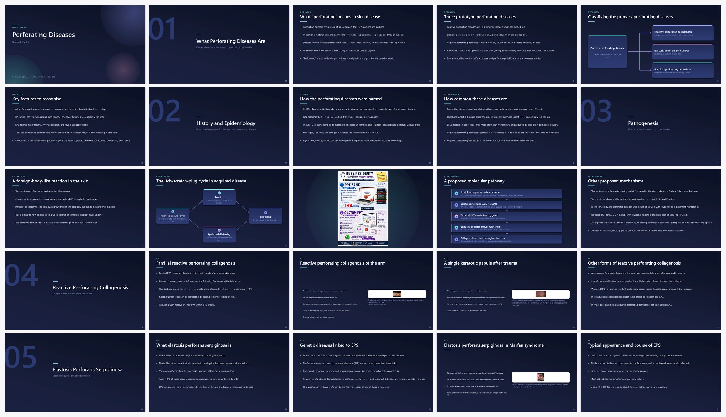 Preview of the first 25 slides of Perforating Diseases