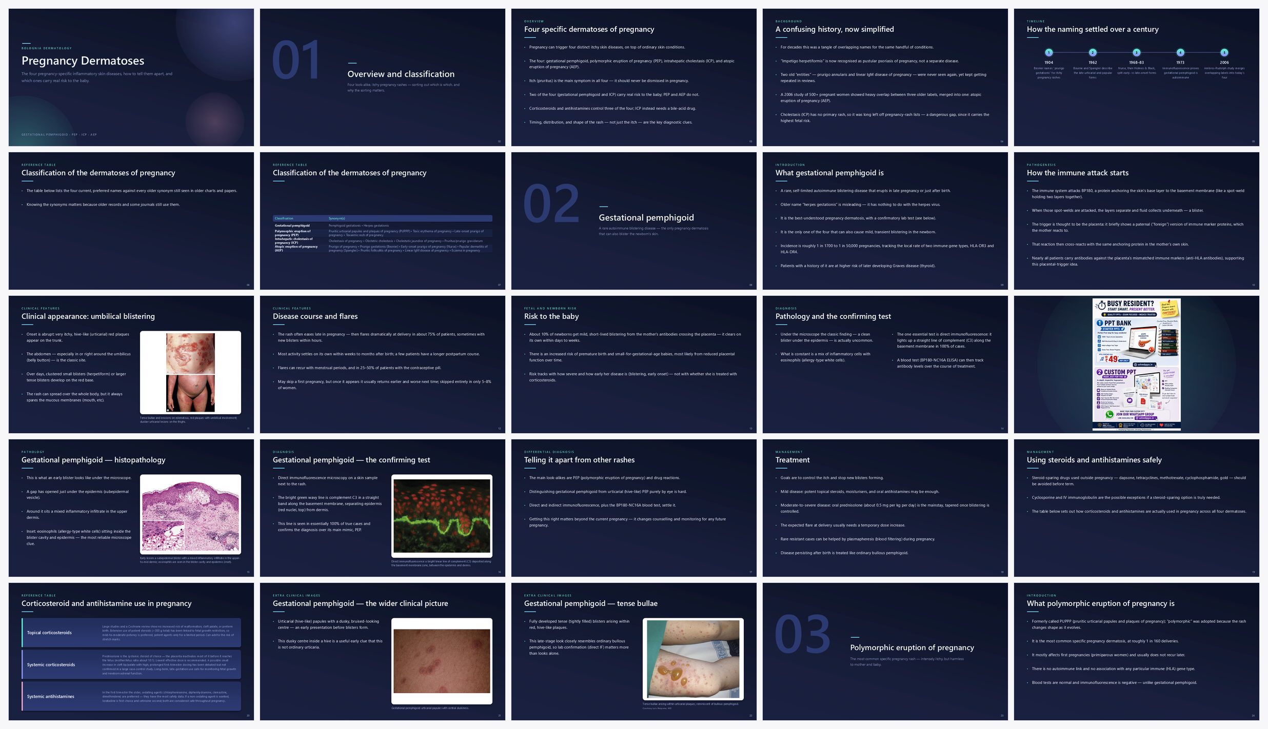 Preview of the first 25 slides of Pregnancy Dermatoses