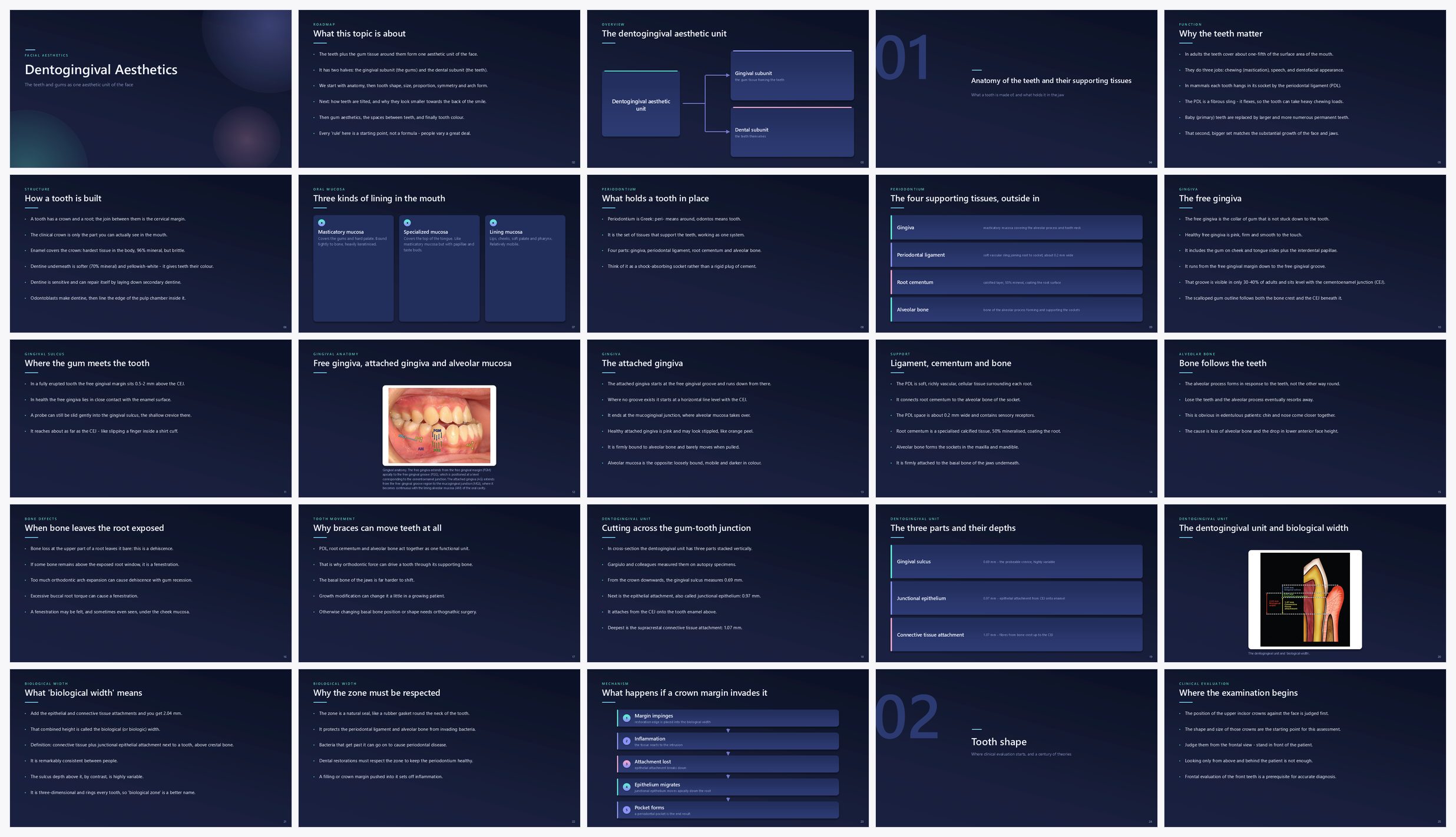 Preview of the first 25 slides of Dentogingival Aesthetics