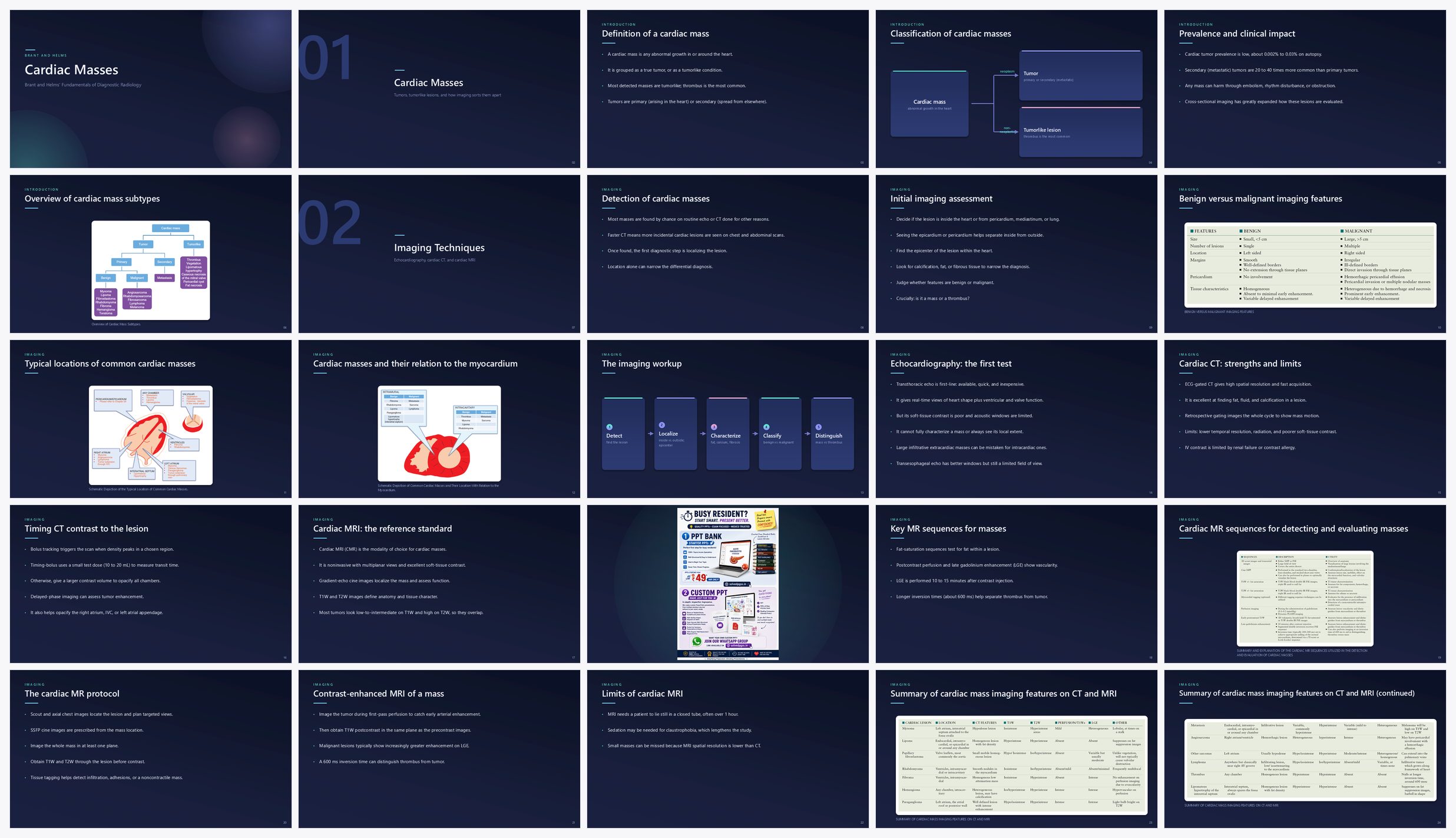 Preview of the first 25 slides of Cardiac Masses