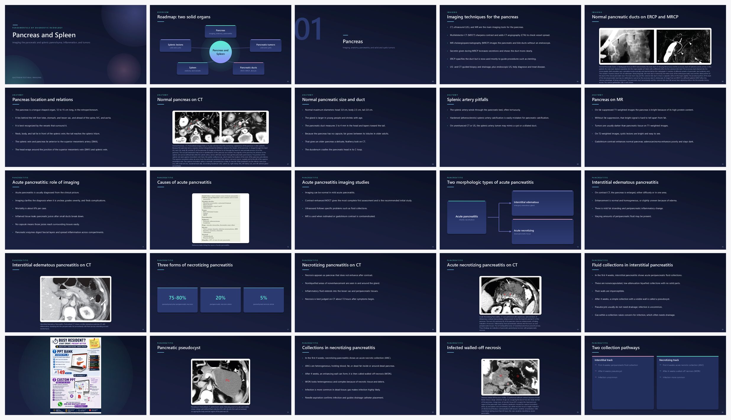 Preview of the first 25 slides of Pancreas and Spleen