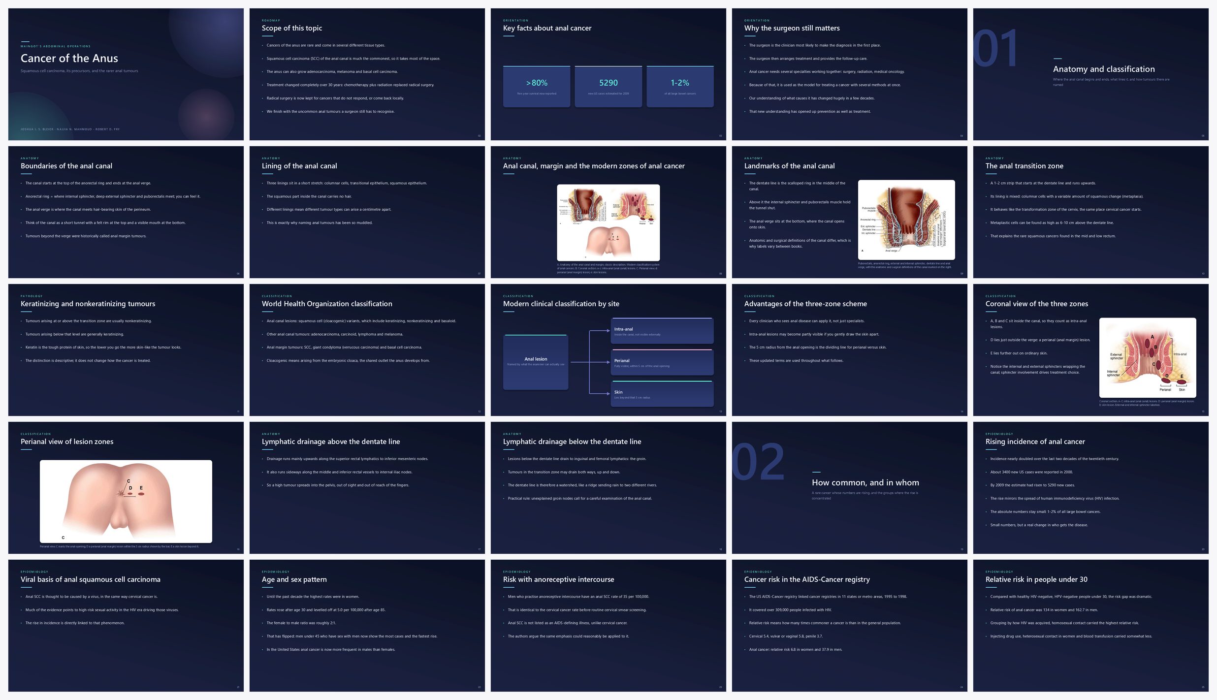 Preview of the first 25 slides of Cancer of the Anus