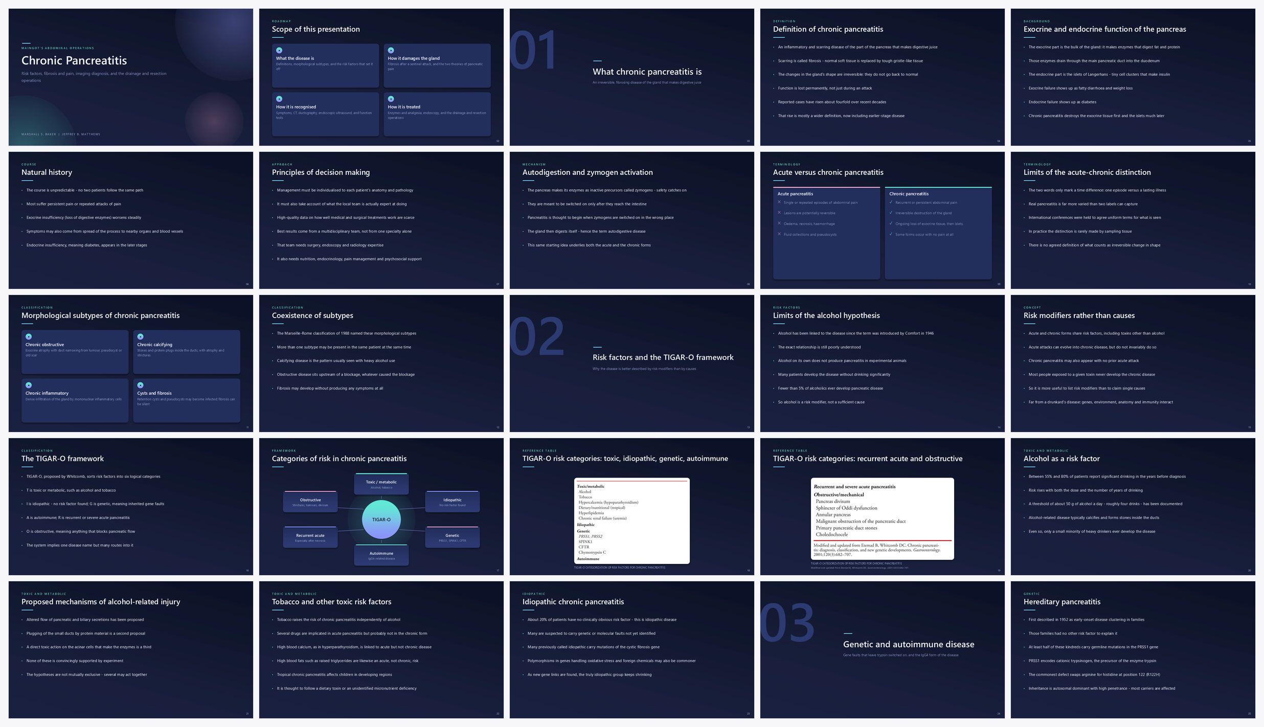 Preview of the first 25 slides of Chronic Pancreatitis