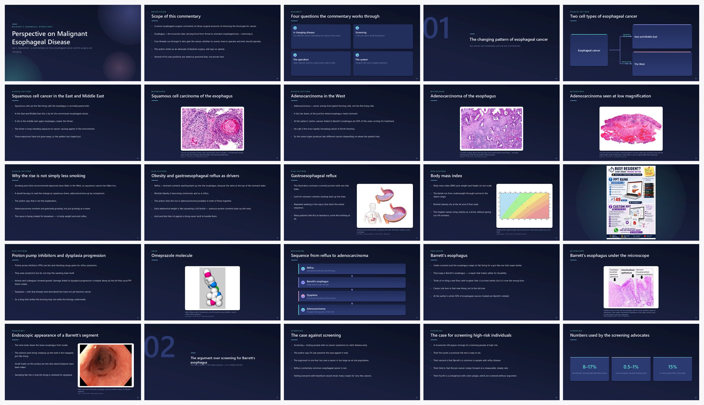 Preview of the first 25 slides of Perspective on Malignant Esophageal Disease (B)