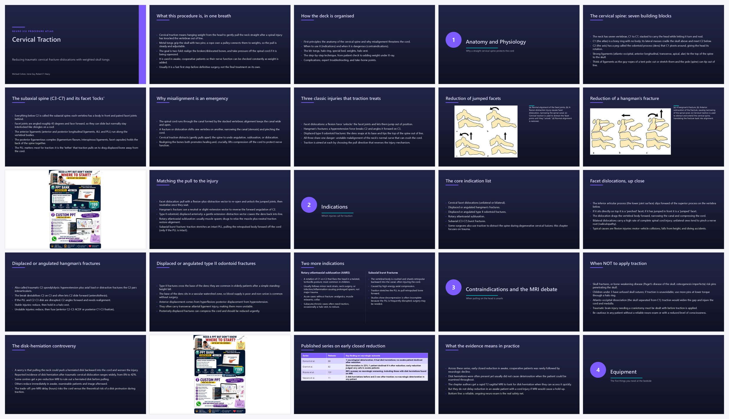 Preview of the first 25 slides of 10 Cervical Traction