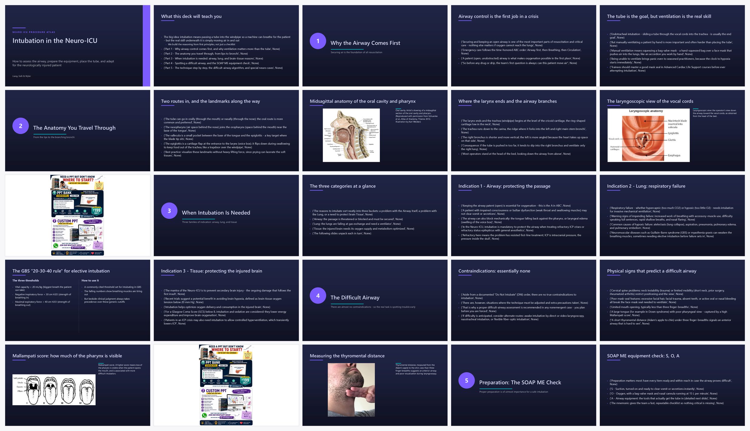 Preview of the first 25 slides of 11 Intubation