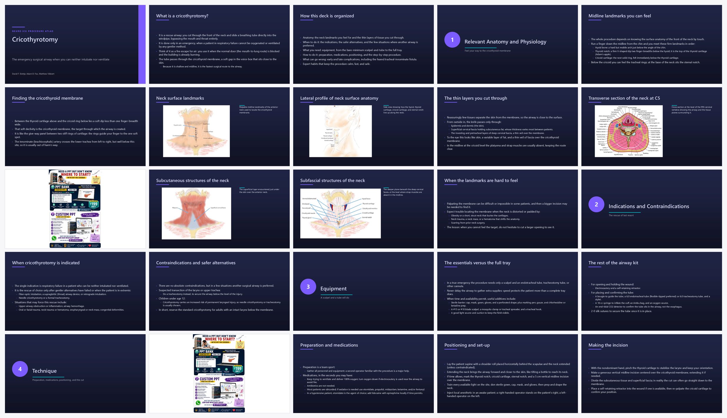 Preview of the first 25 slides of 12 Cricothyrotomy