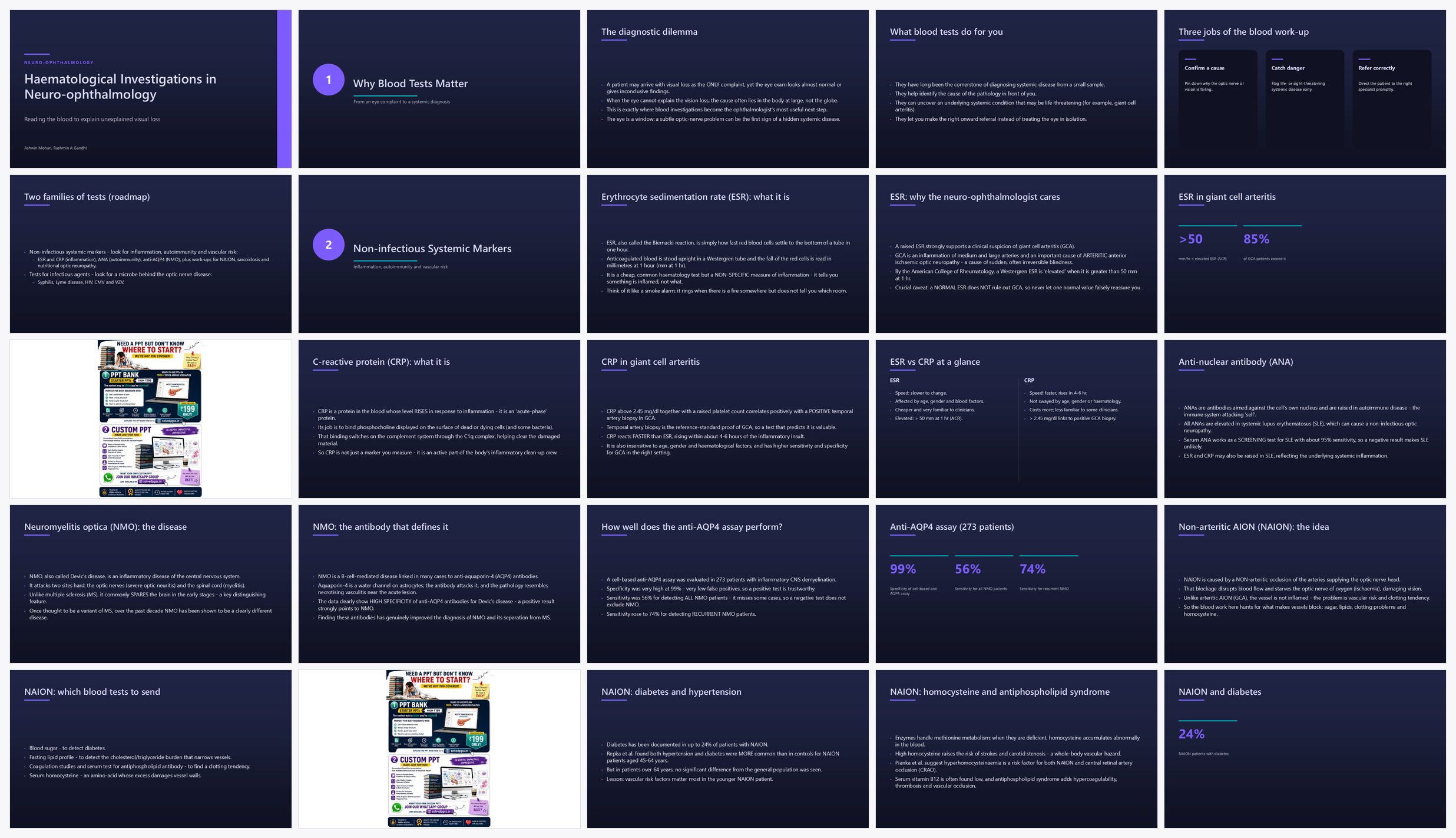 Preview of the first 25 slides of Haematological Investigations in Neuro ophthalmology