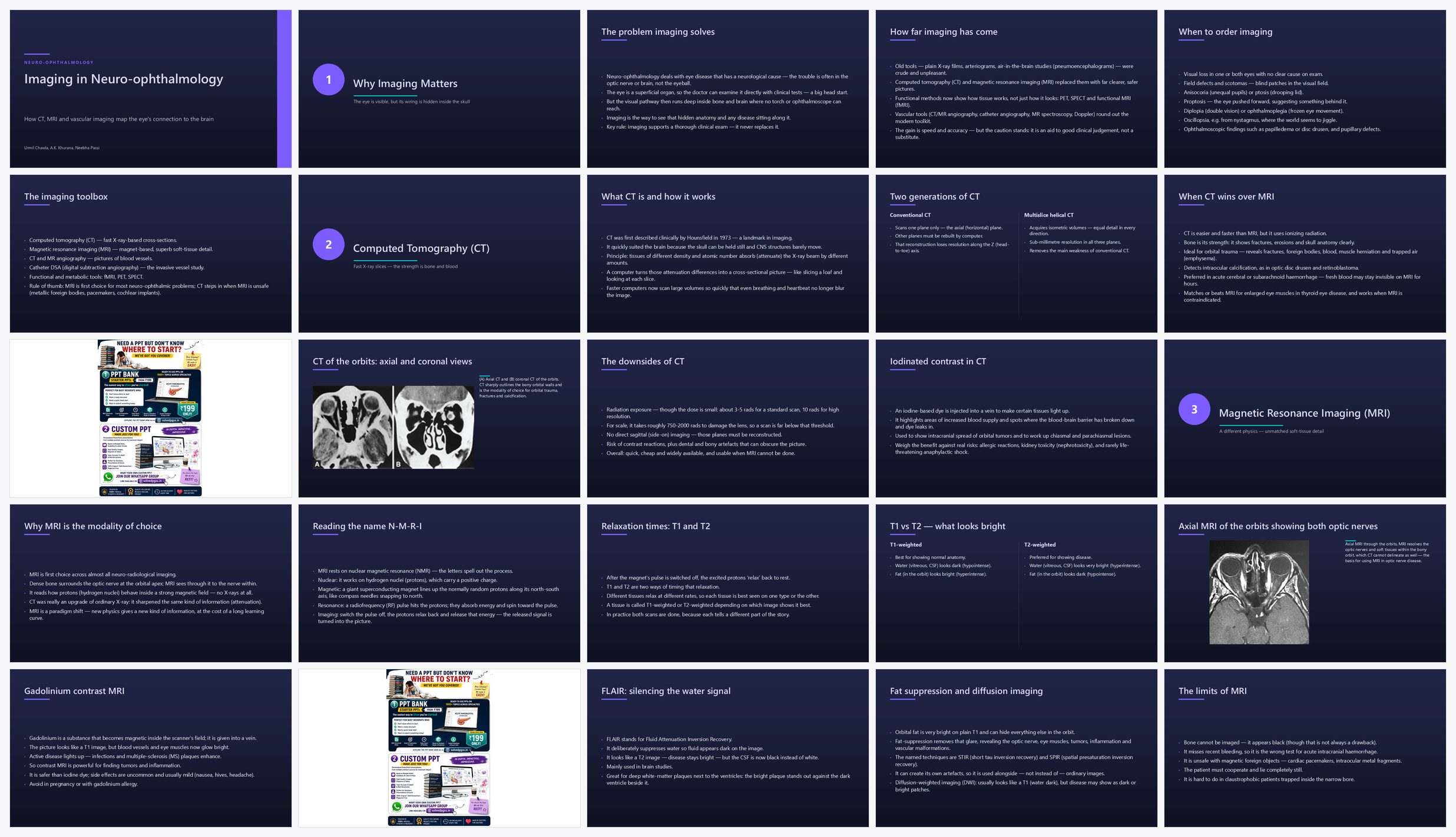 Preview of the first 25 slides of Imaging in Neuro ophthalmology