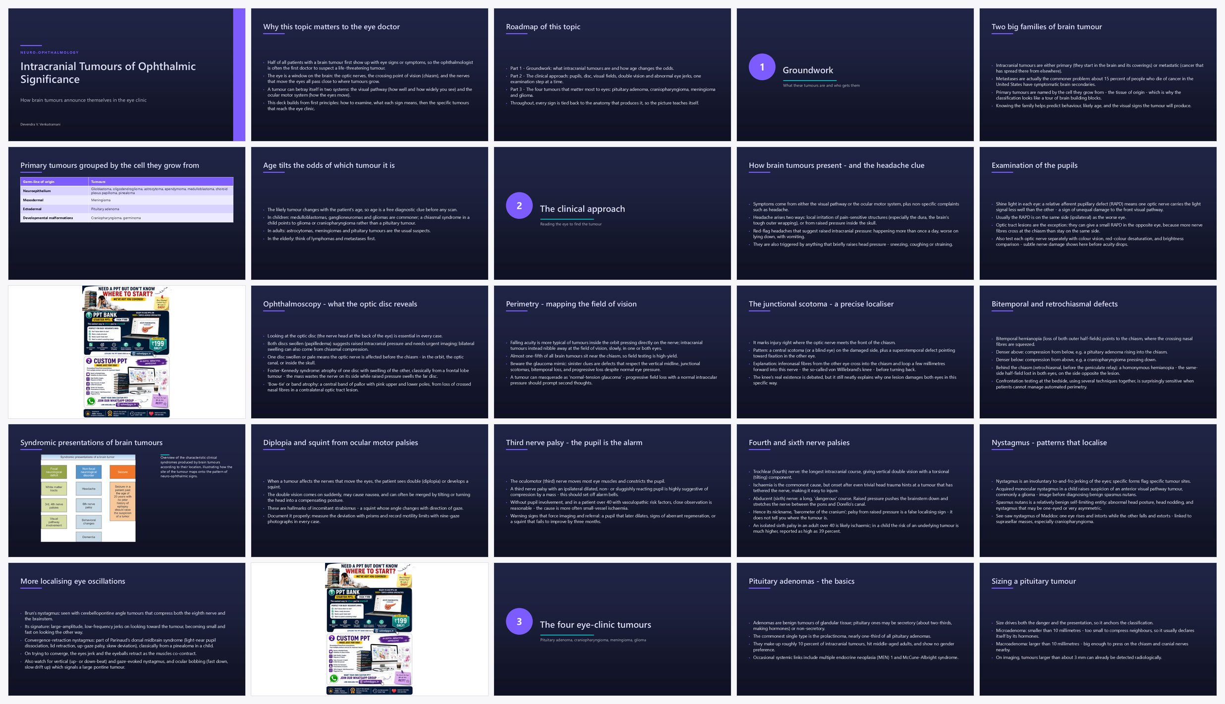 Preview of the first 25 slides of Intracranial Tumours of Ophthalmic Significance