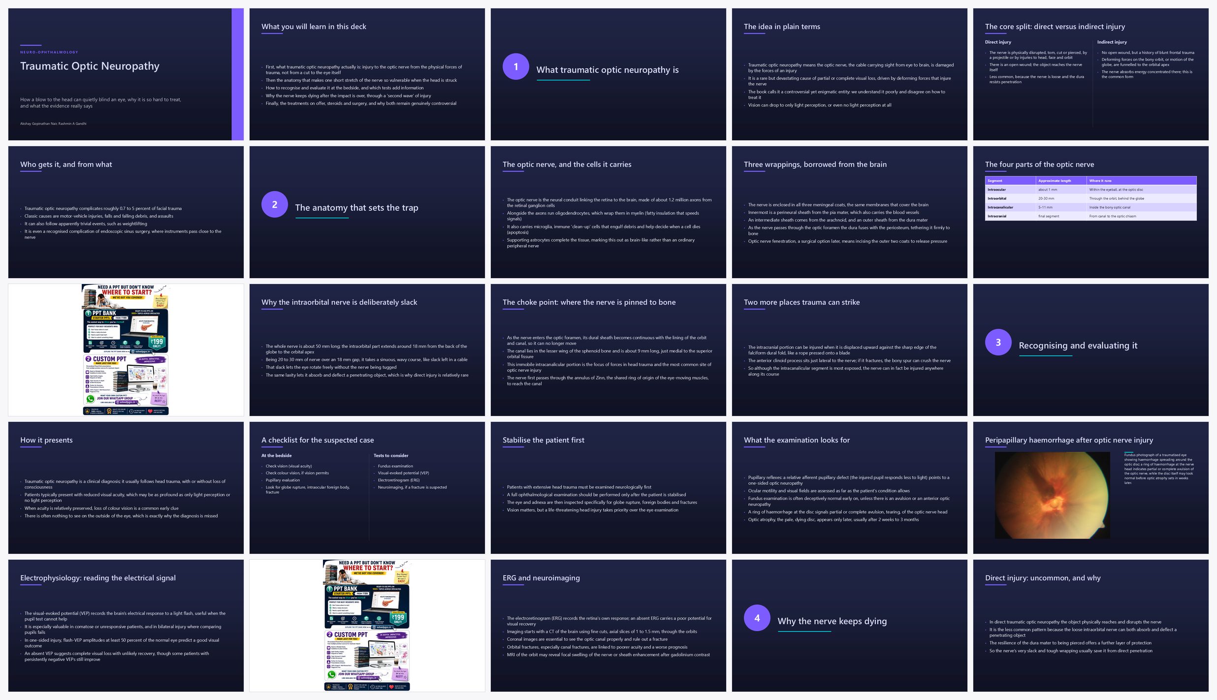 Preview of the first 25 slides of Traumatic Optic Neuropathy