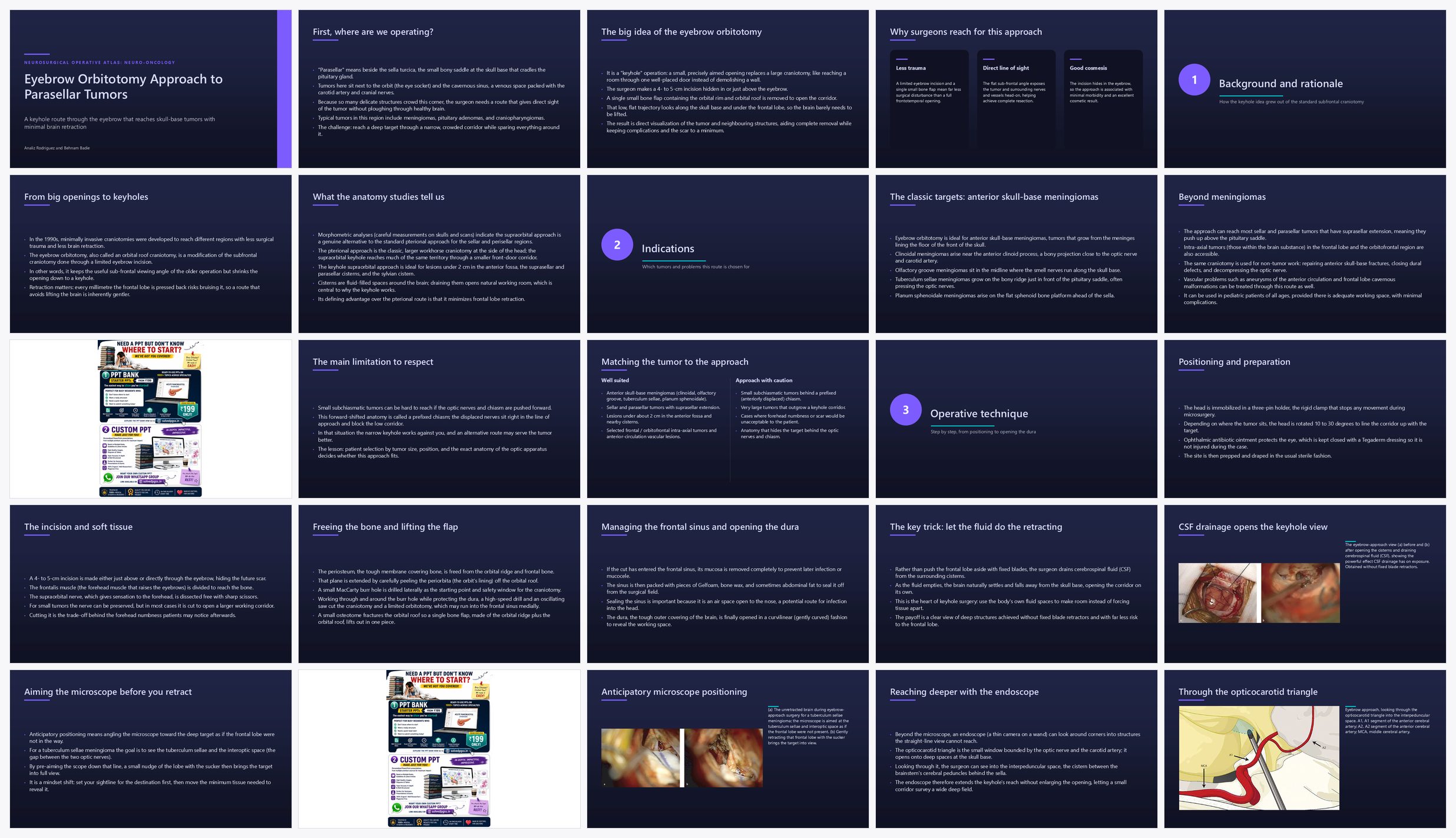 Preview of the first 25 slides of Eyebrow Orbitotomy Approach to Parasellar Tumors