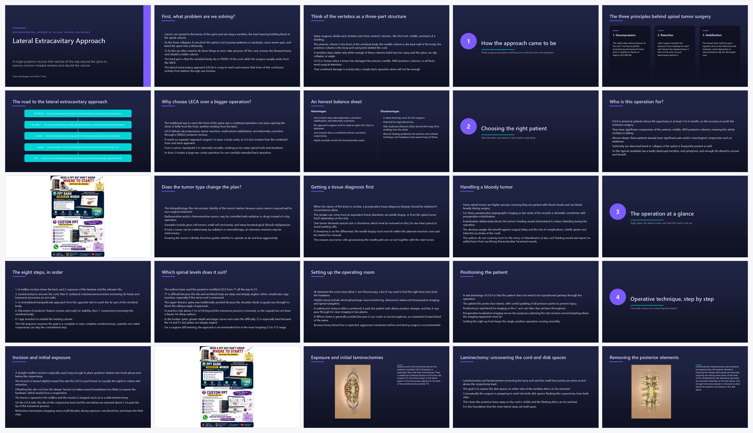 Preview of the first 25 slides of Lateral Extracavitary Approach