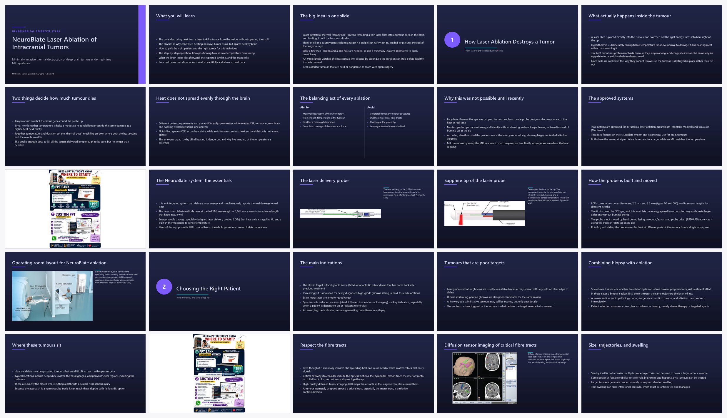 Preview of the first 25 slides of Neuroblate Laser Ablation of Intracranial Tumors