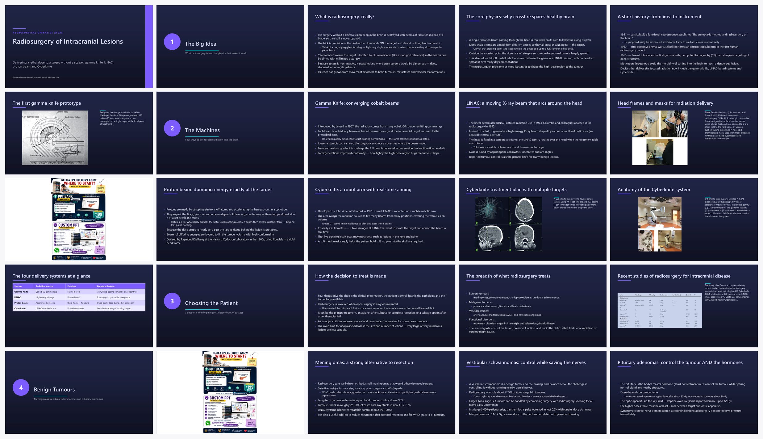 Preview of the first 25 slides of Radiosurgery of Intracranial Lesions