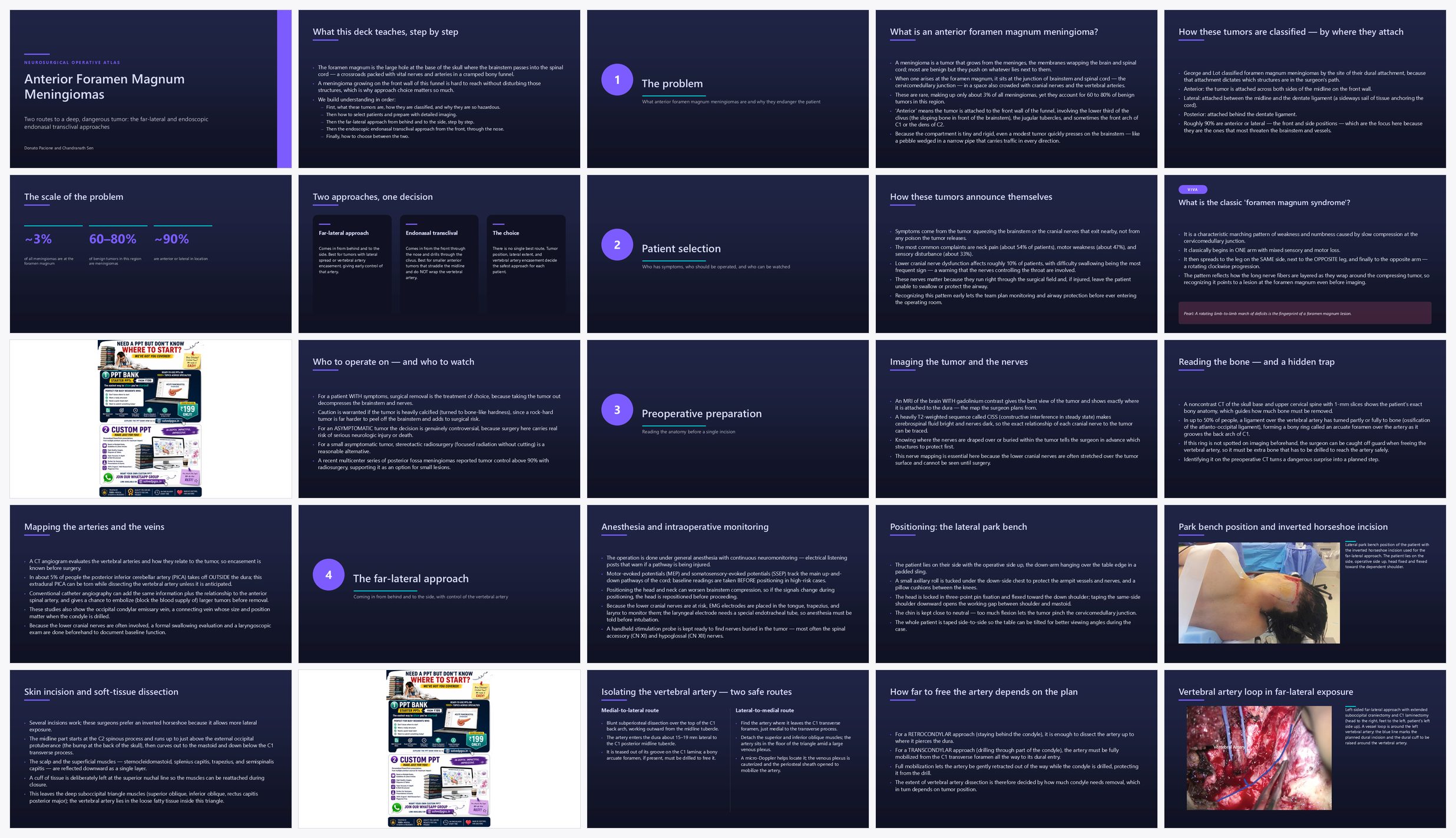Preview of the first 25 slides of Surgical Resection of Lower ClivusAnterior Foramen Magnum
