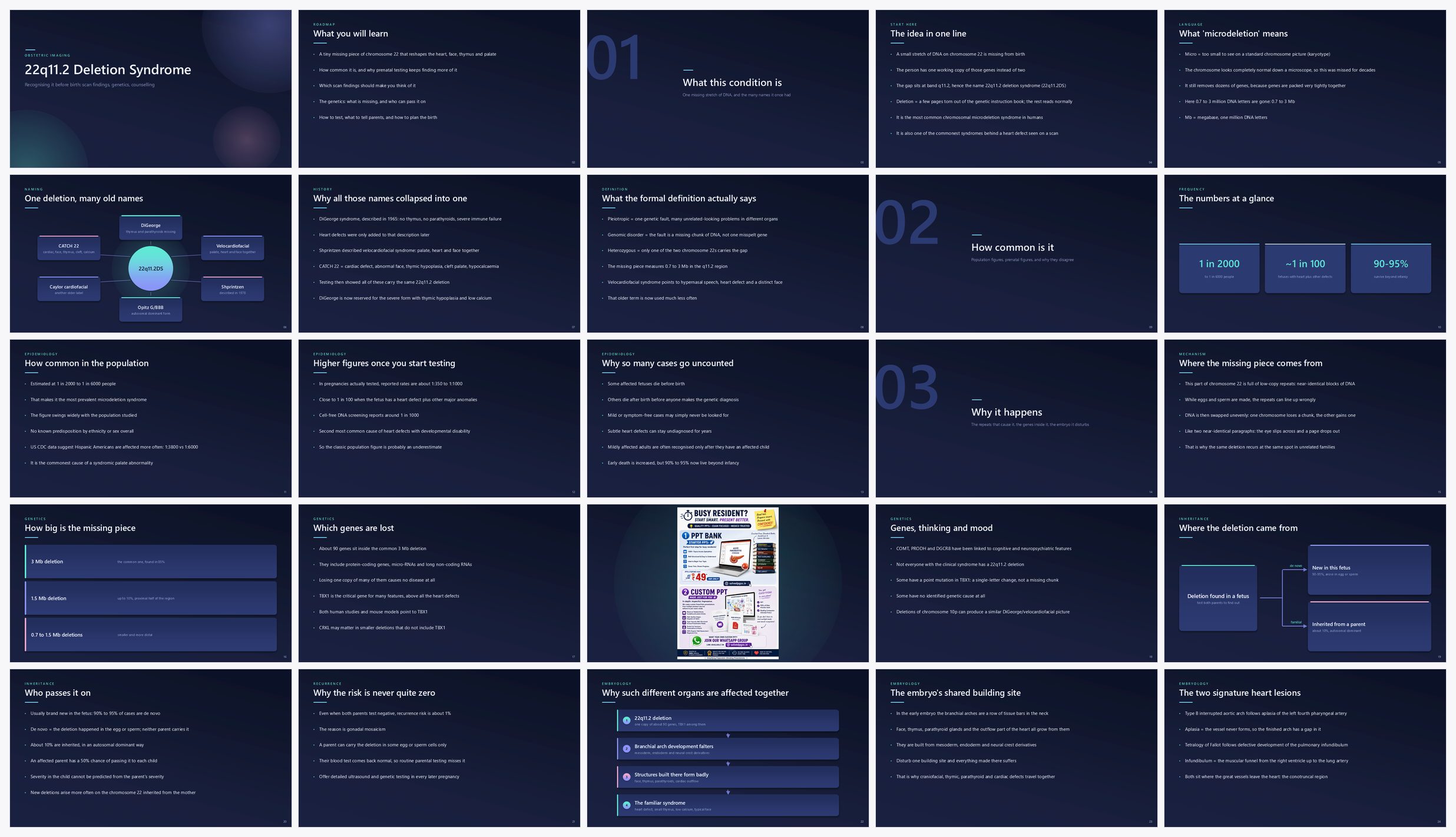 Preview of the first 25 slides of 22q11.2 Deletion Syndrome