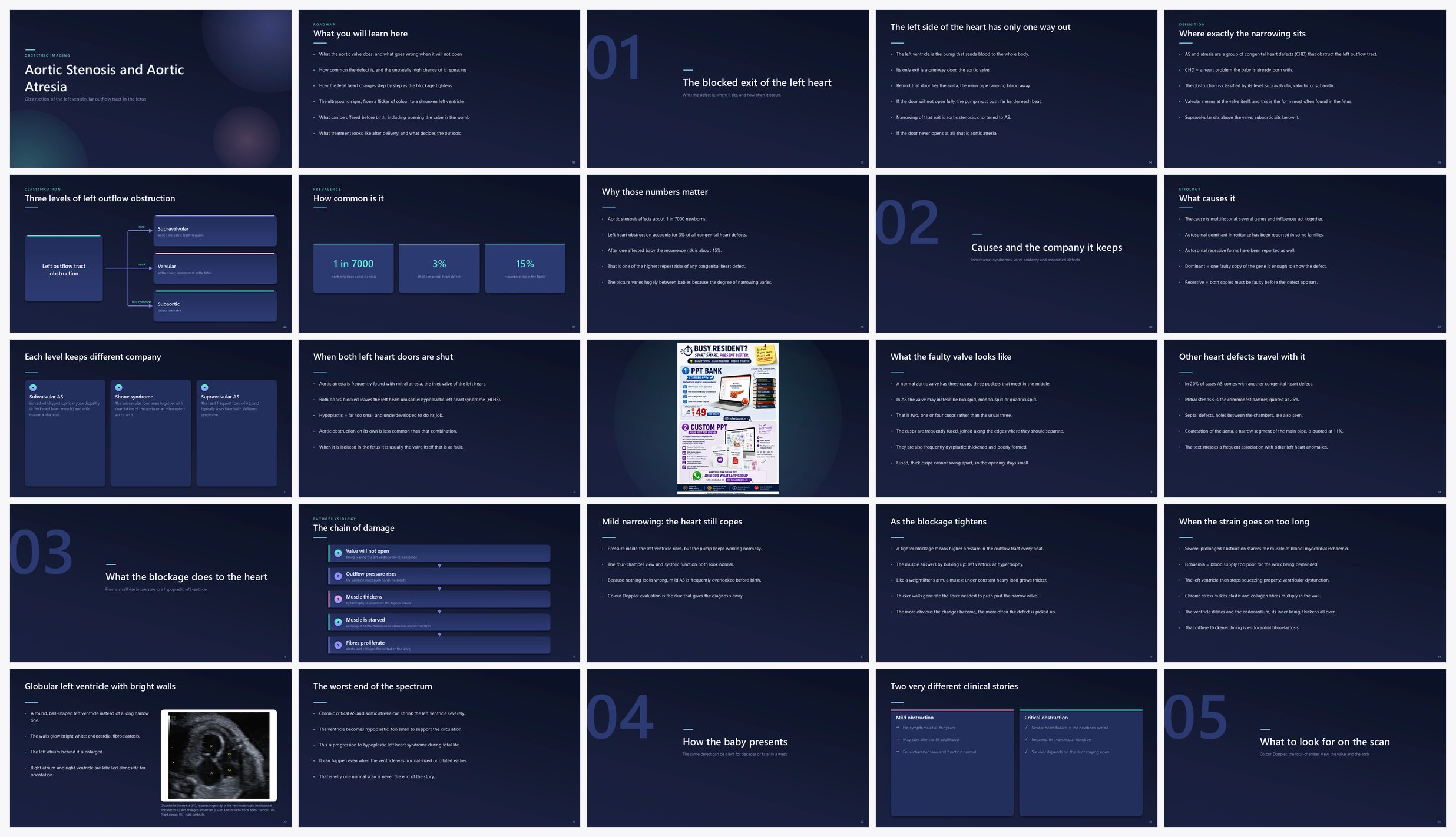 Preview of the first 25 slides of Aortic Stenosis and Aortic Atresia
