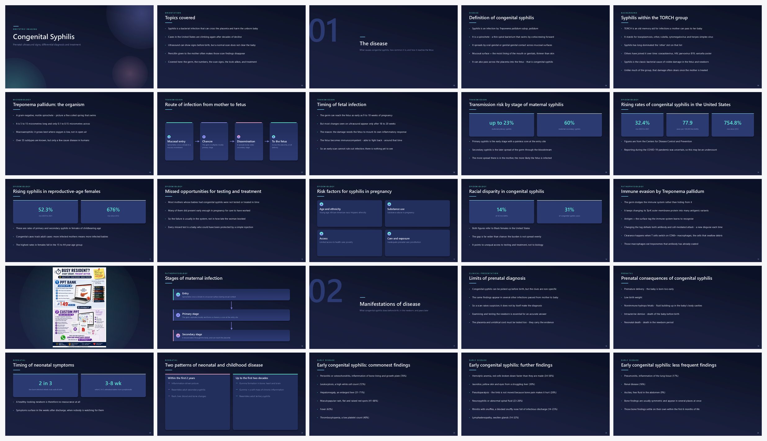 Preview of the first 25 slides of Congenital Syphilis