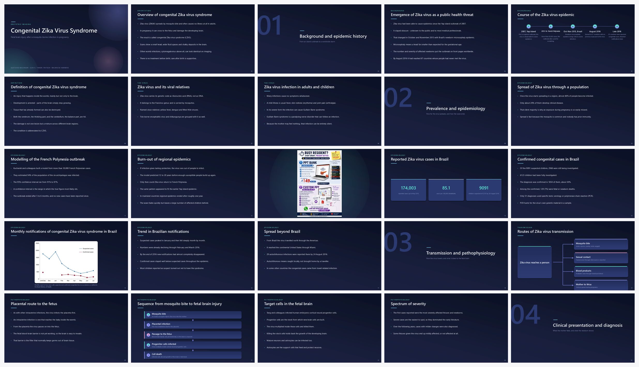 Preview of the first 25 slides of Congenital Zika Virus Syndrome