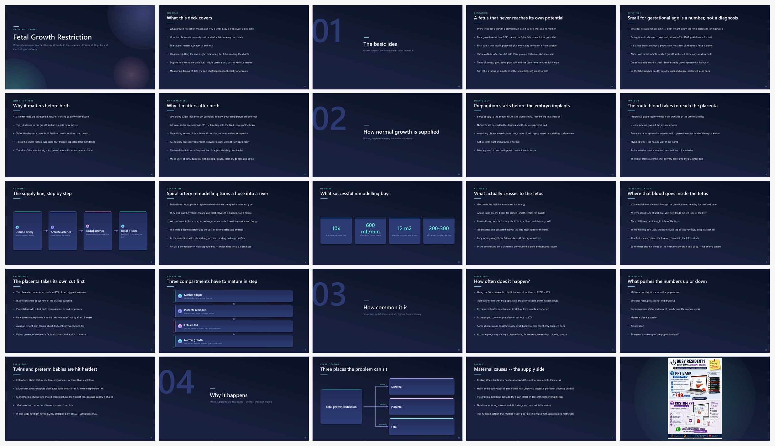 Preview of the first 25 slides of Fetal Growth Restriction