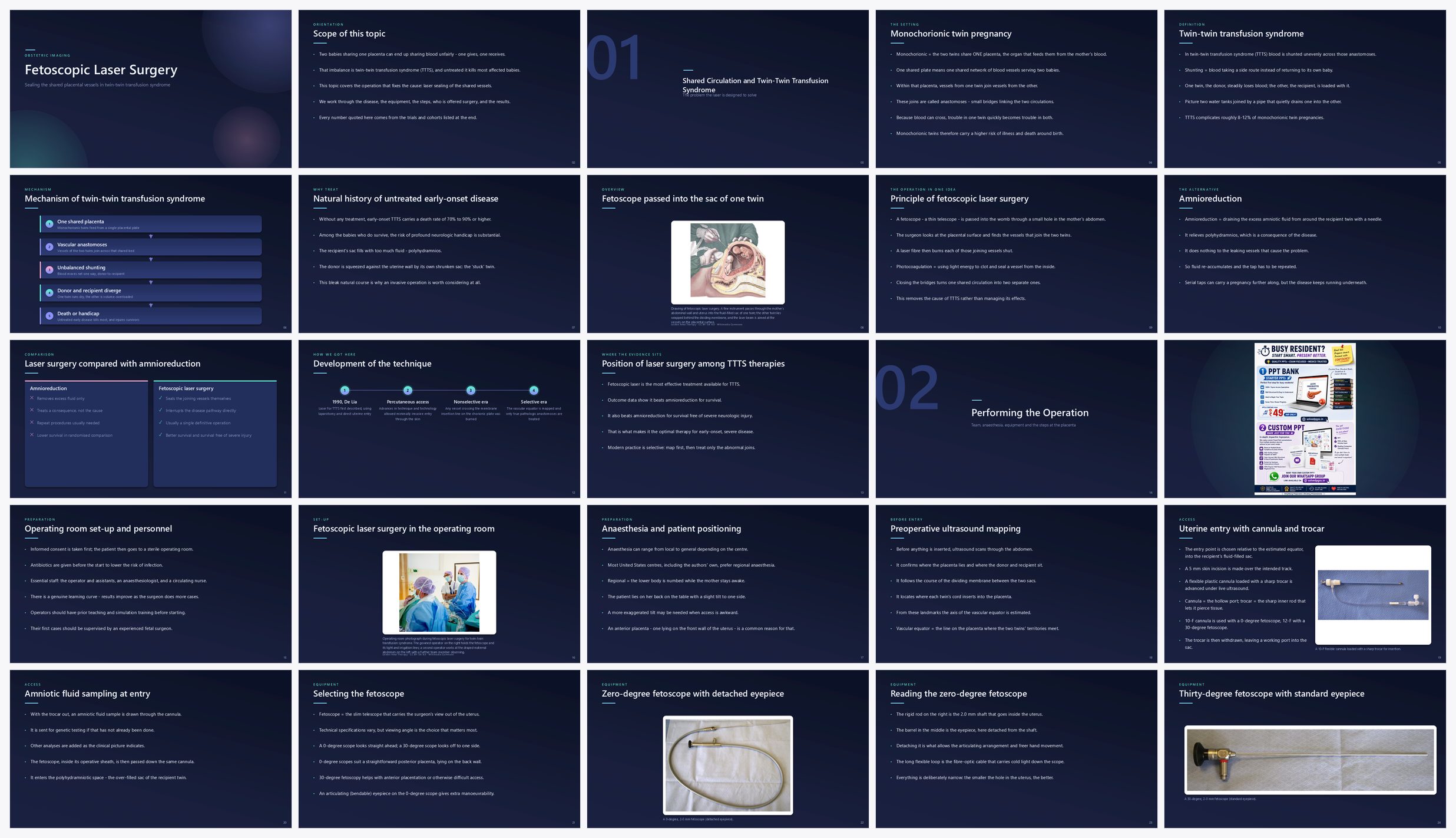 Preview of the first 25 slides of Fetoscopic Laser Surgery