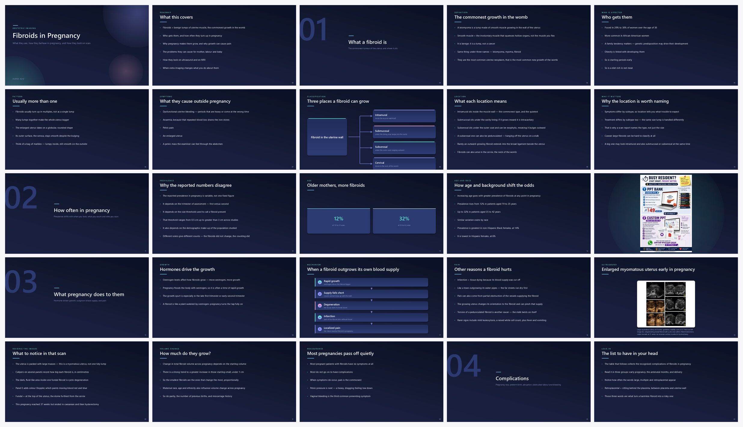 Preview of the first 25 slides of Fibroids in Pregnancy