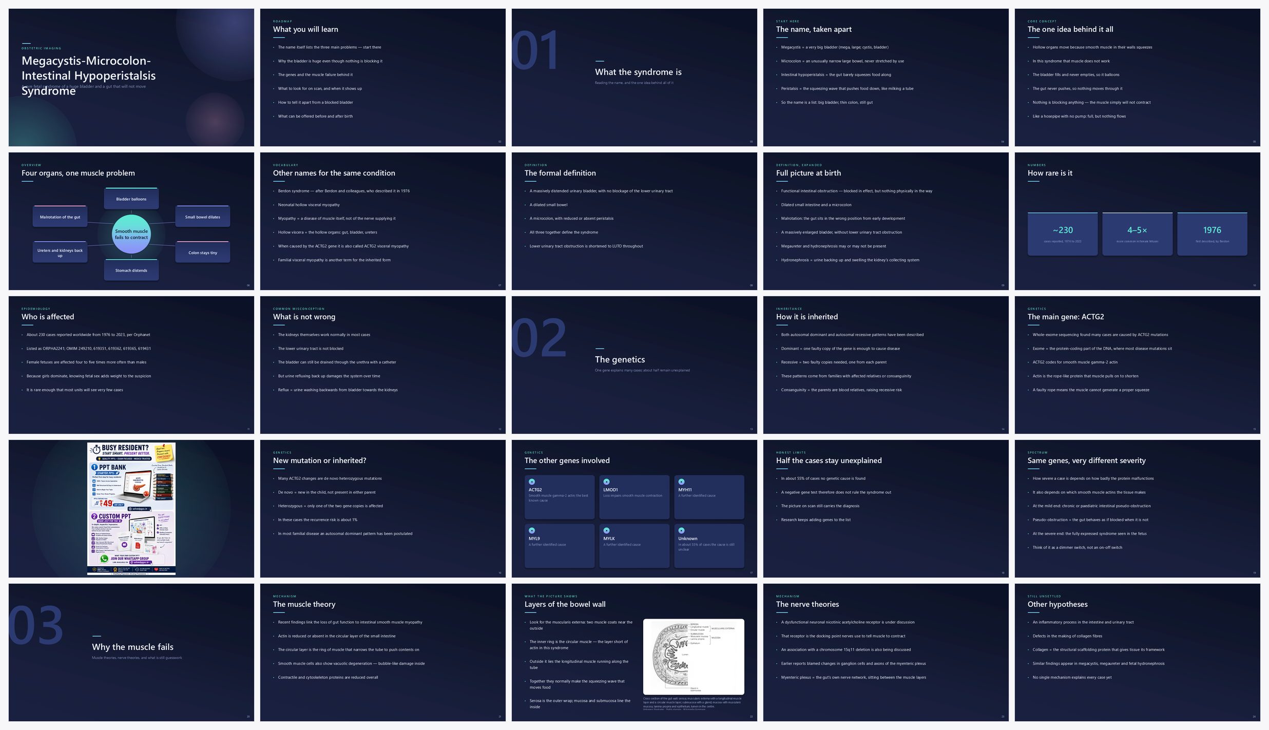 Preview of the first 25 slides of Megacystis-Microcolon-Intestinal Hypoperistalsis Syndrome