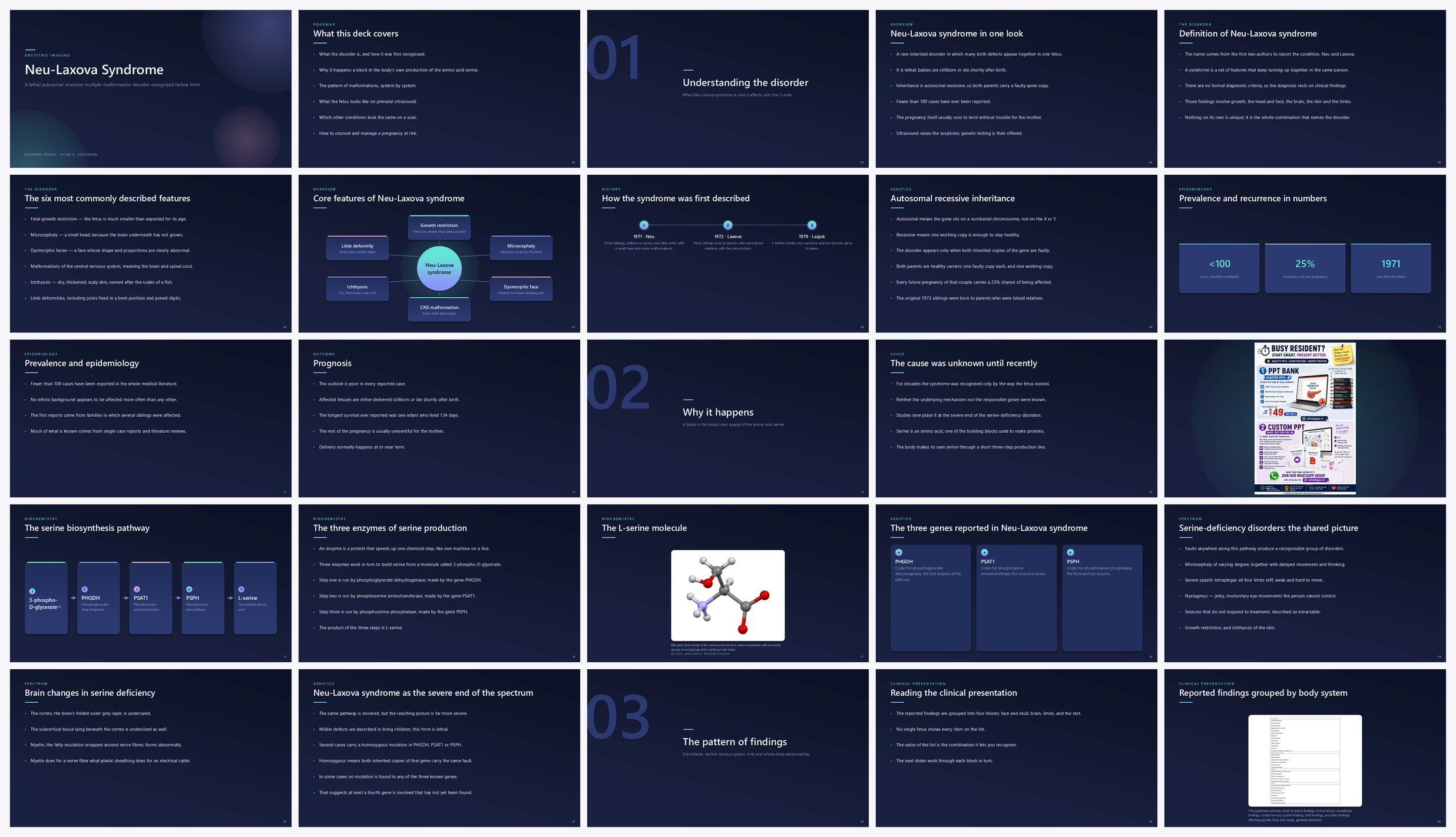 Preview of the first 25 slides of Neu-Laxova Syndrome
