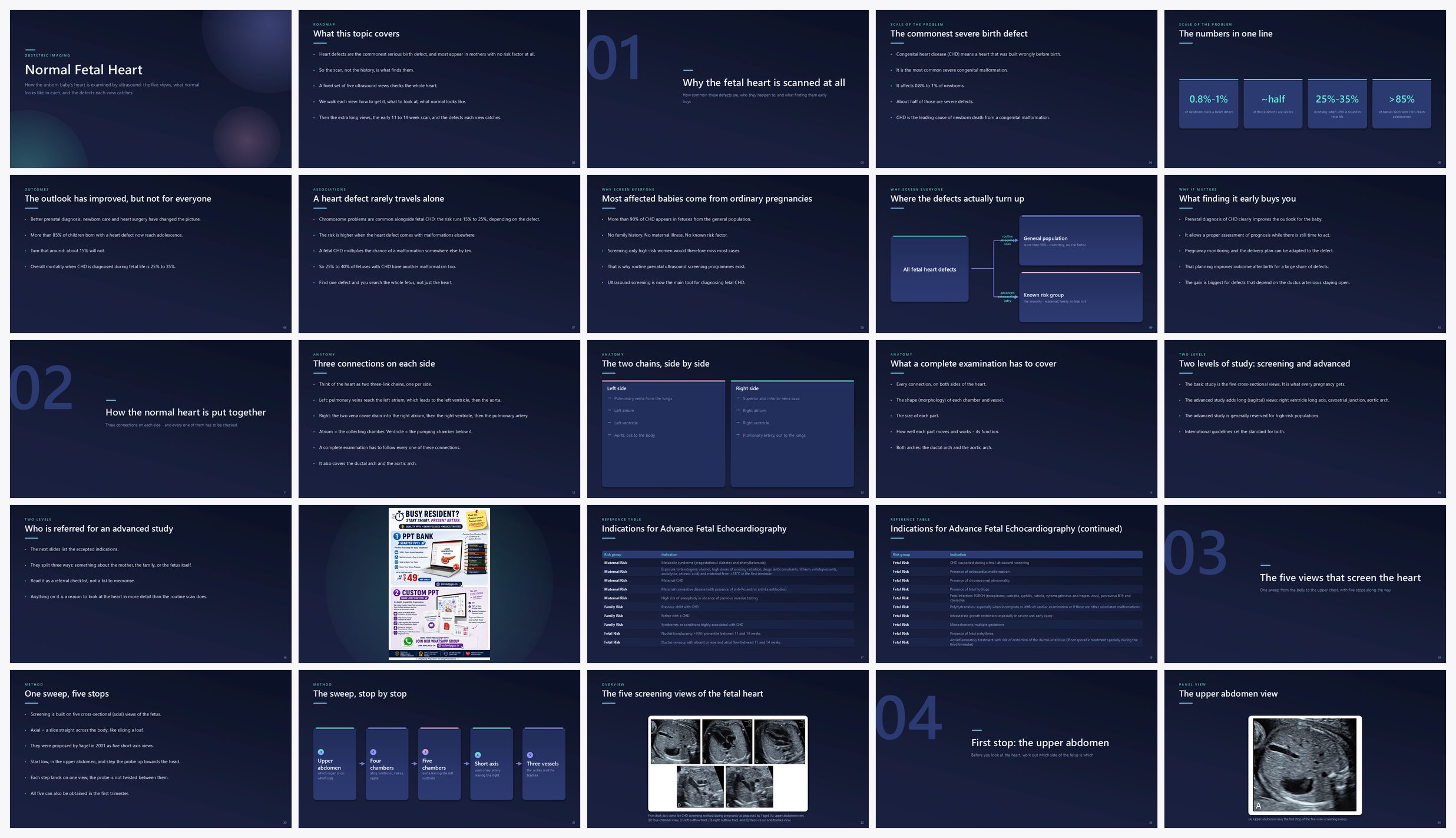 Preview of the first 25 slides of Normal Fetal Heart