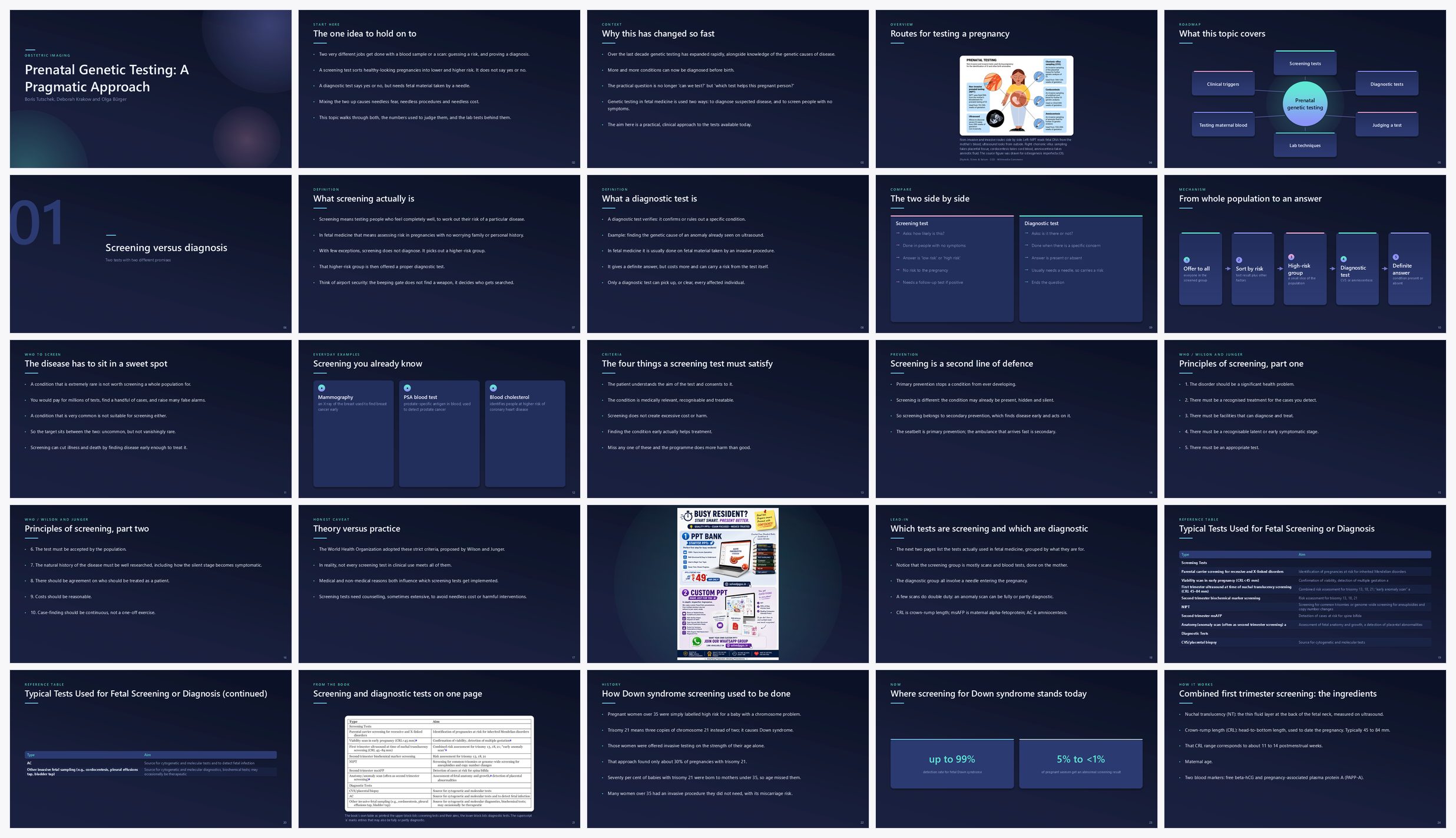Preview of the first 25 slides of Prenatal Genetic Testing A Pragmatic Approach