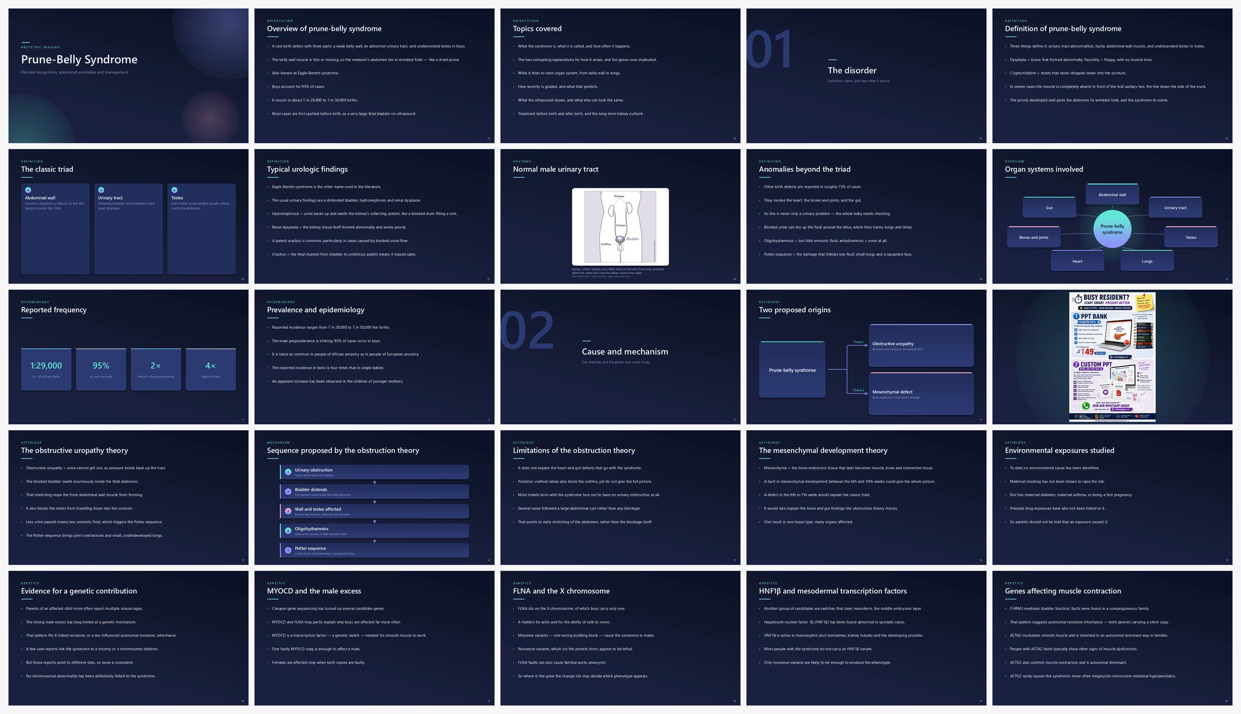 Preview of the first 25 slides of Prune-Belly Syndrome