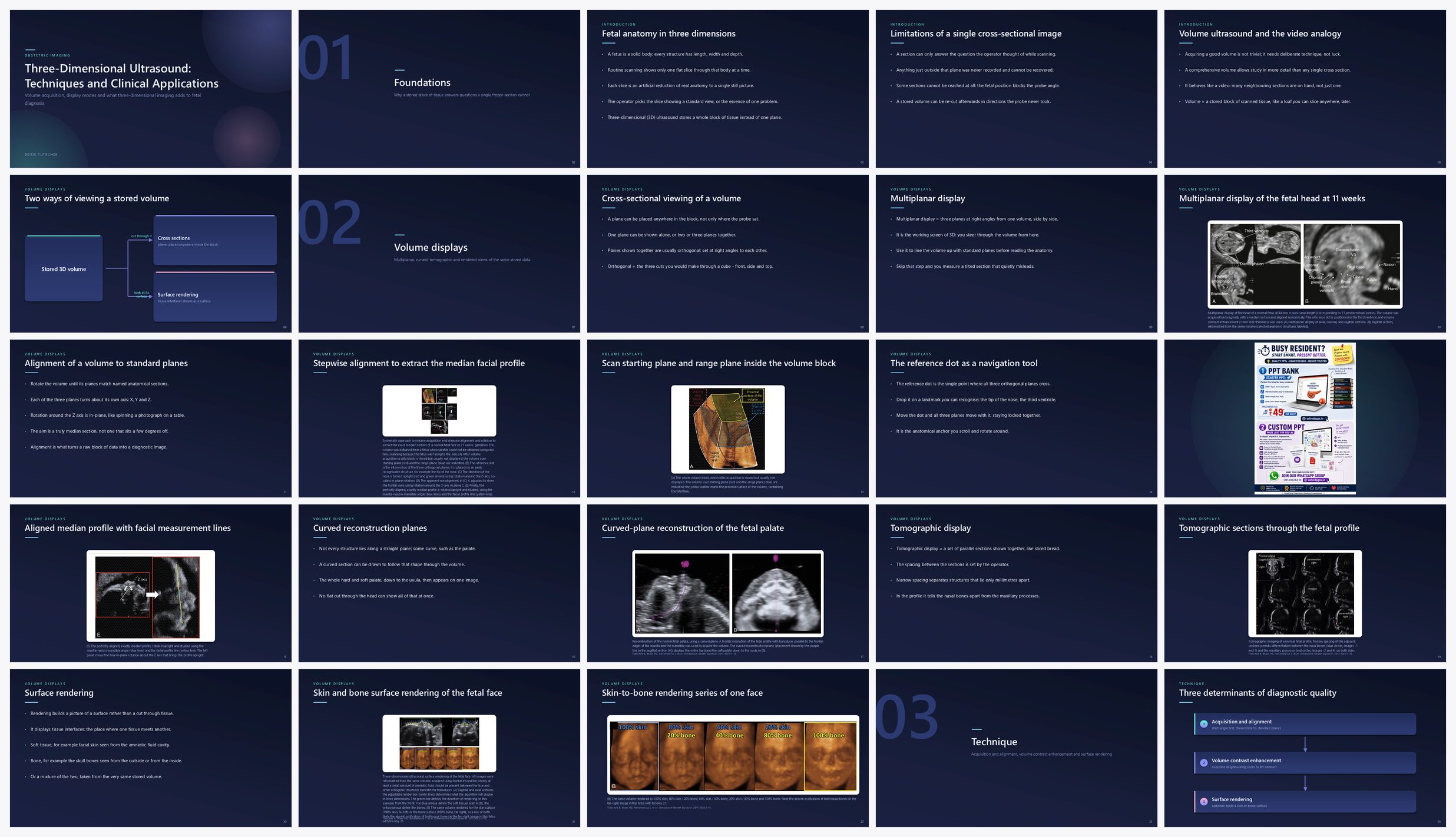Preview of the first 25 slides of Three-Dimensional Ultrasound Techniques and Clinical Applications