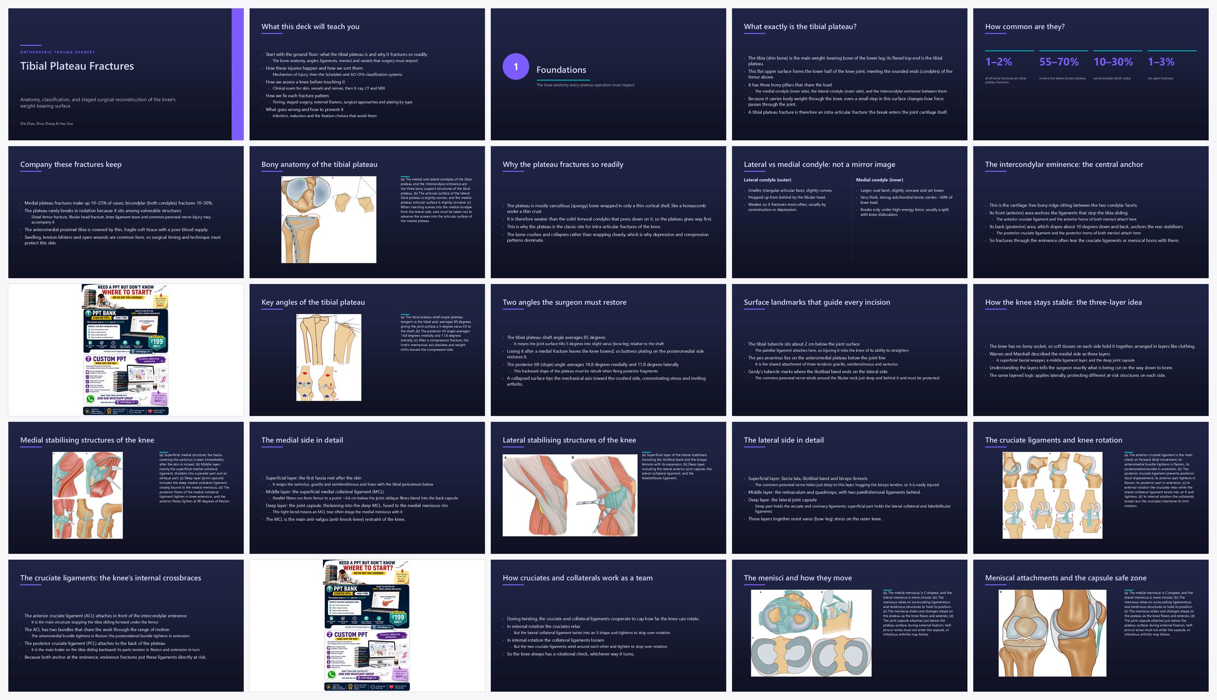 Preview of the first 25 slides of Tibial Plateau Fractures