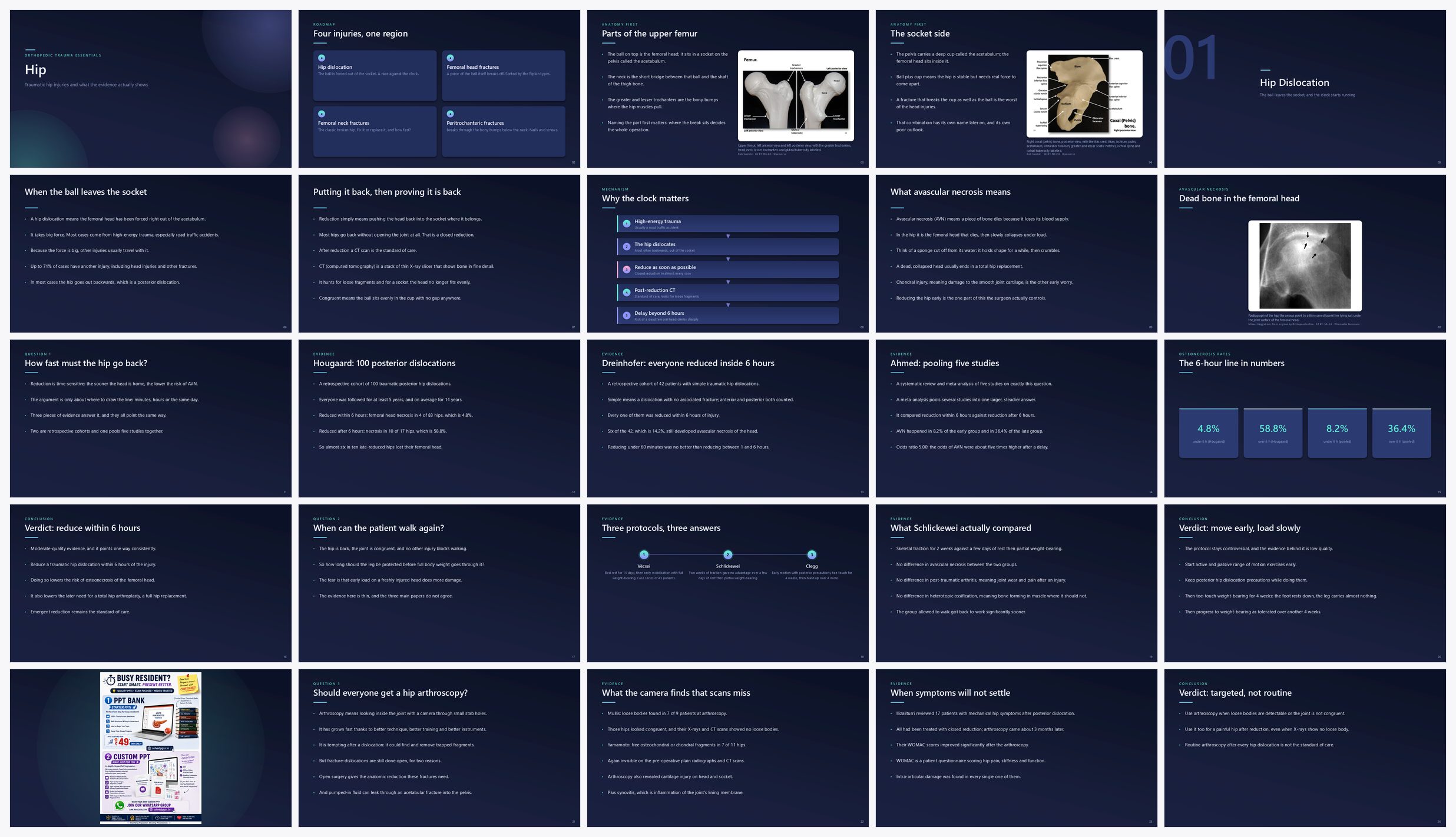 Preview of the first 25 slides of Hip