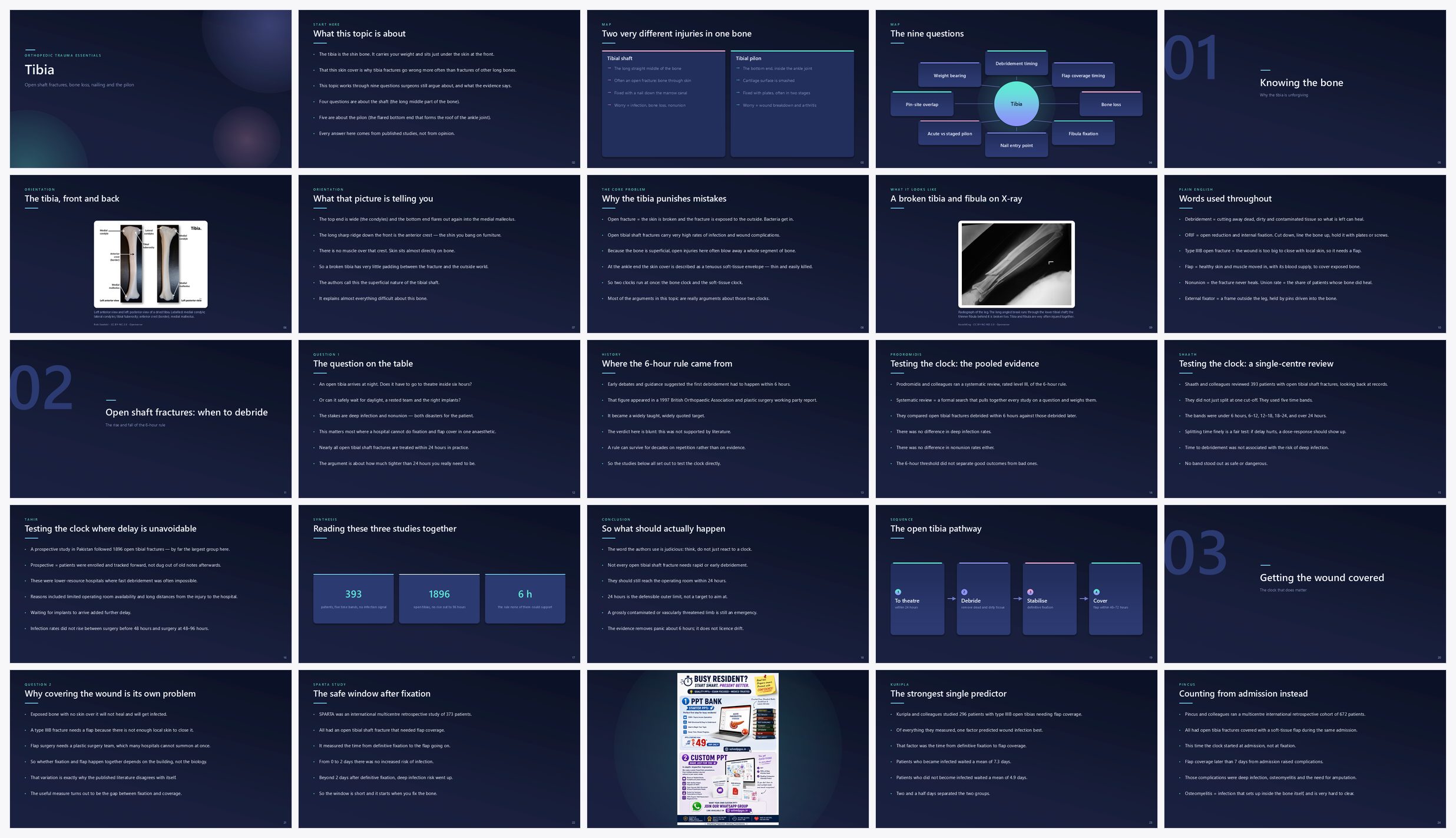 Preview of the first 25 slides of Tibia